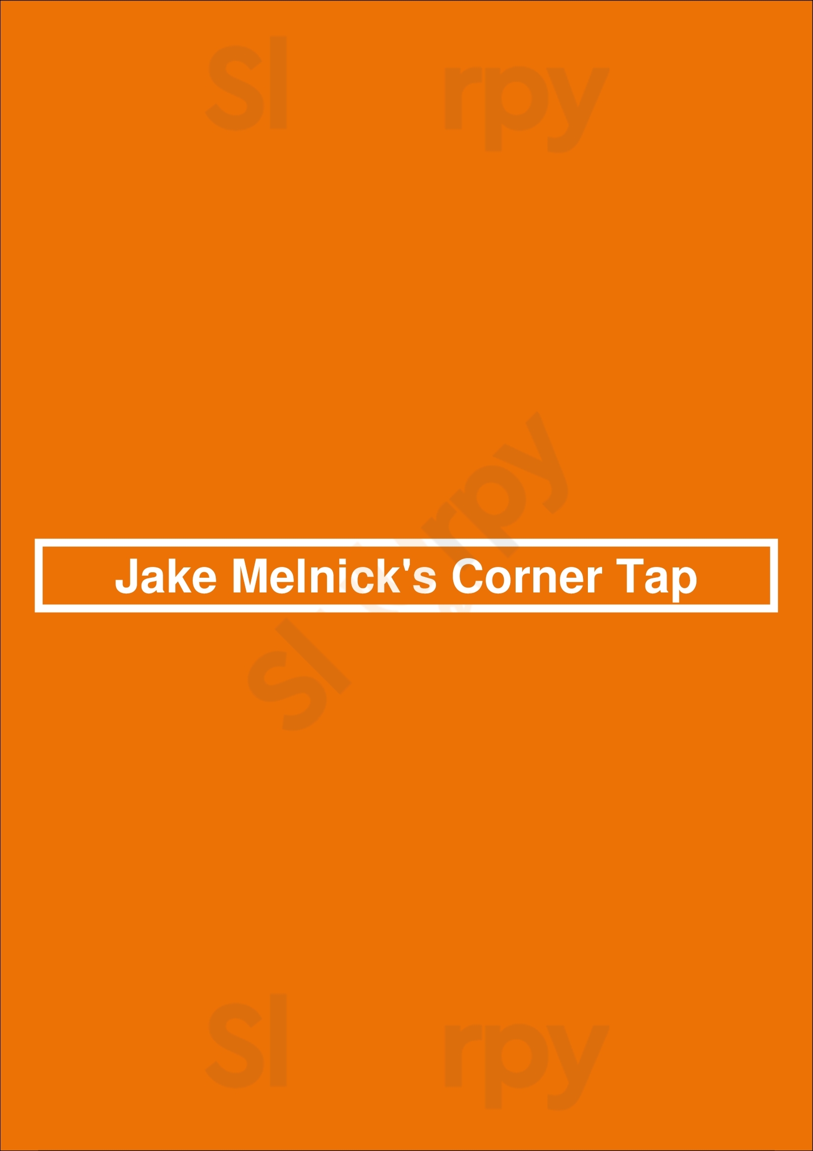 Jake Melnick's Corner Tap Chicago Menu - 1