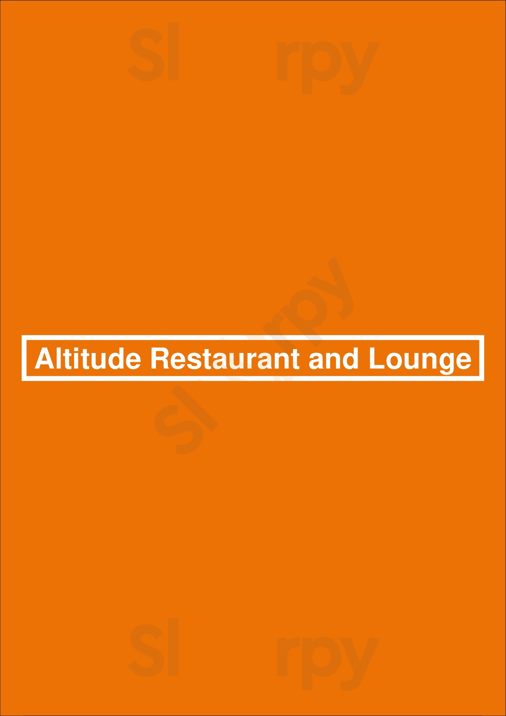 Altitude Restaurant Milwaukee Menu - 1