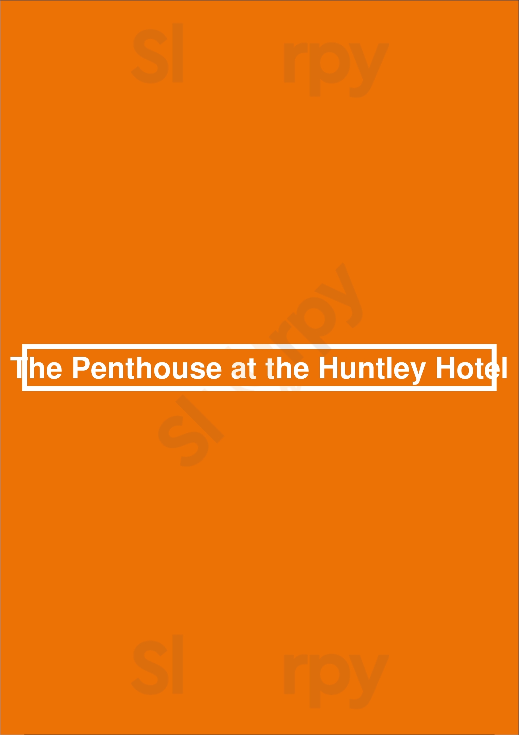 The Penthouse At The Huntley Hotel Santa Monica Menu - 1