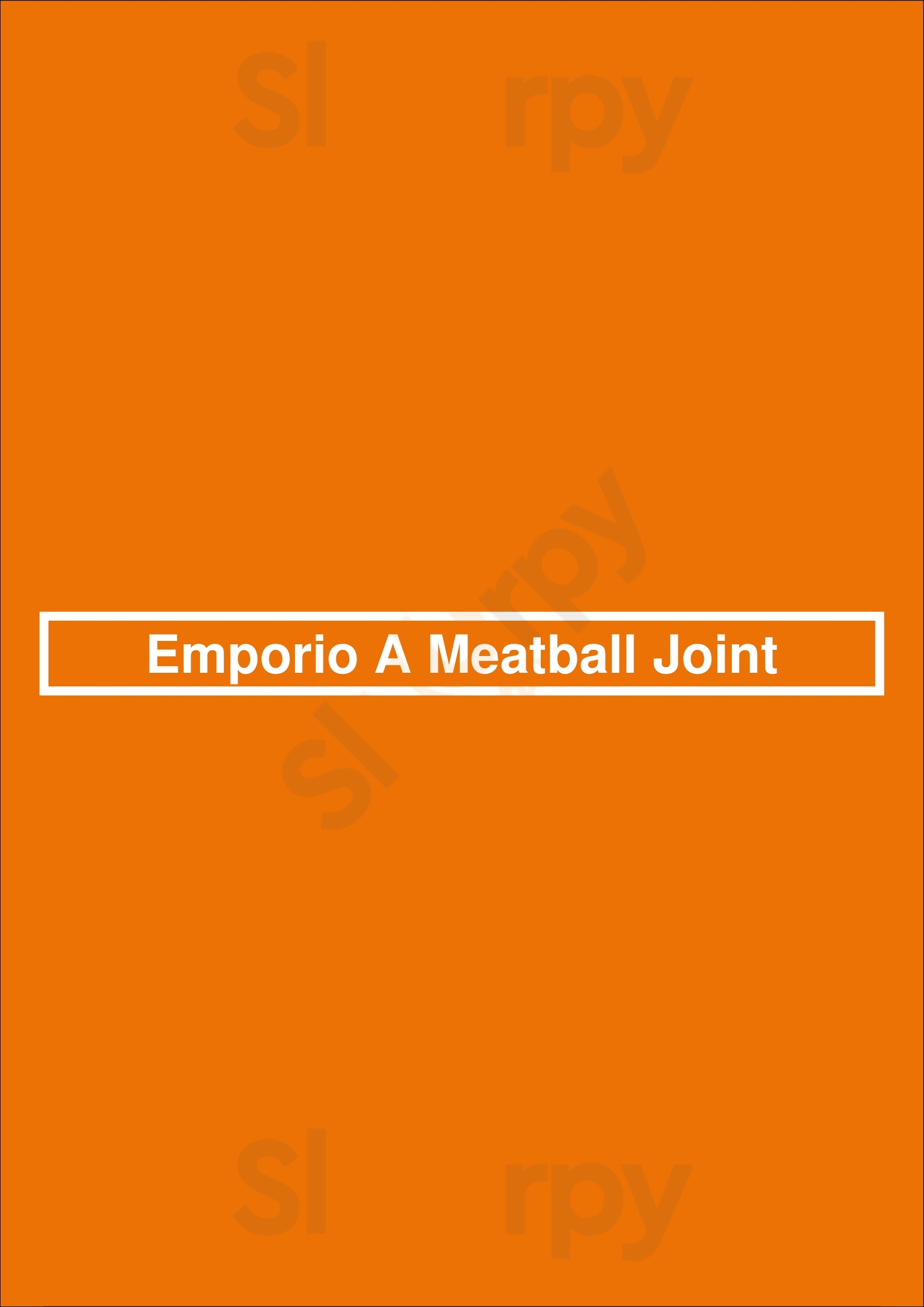 Emporio A Meatball Joint Pittsburgh Menu - 1