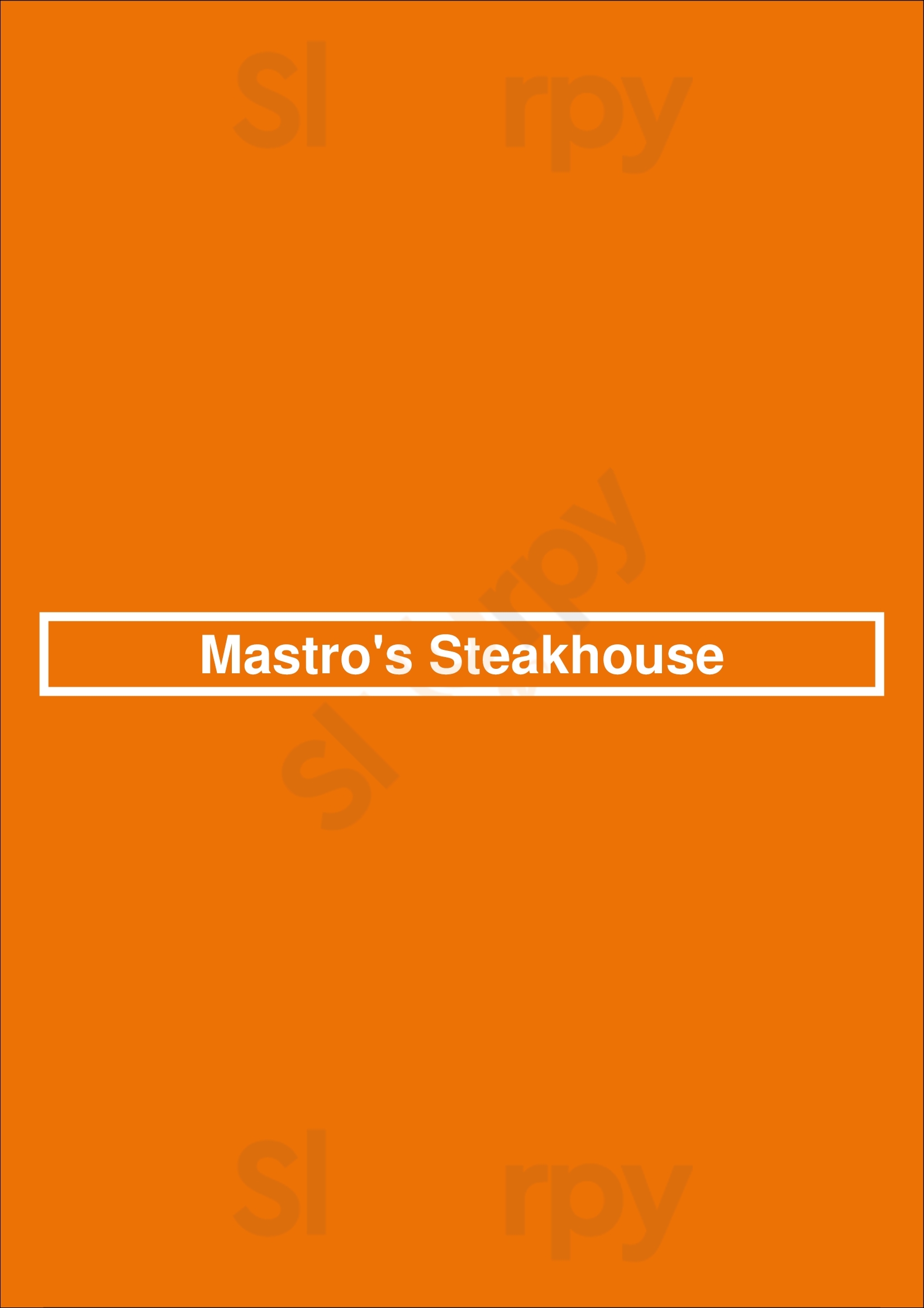 Mastro's Steakhouse Chicago Menu - 1