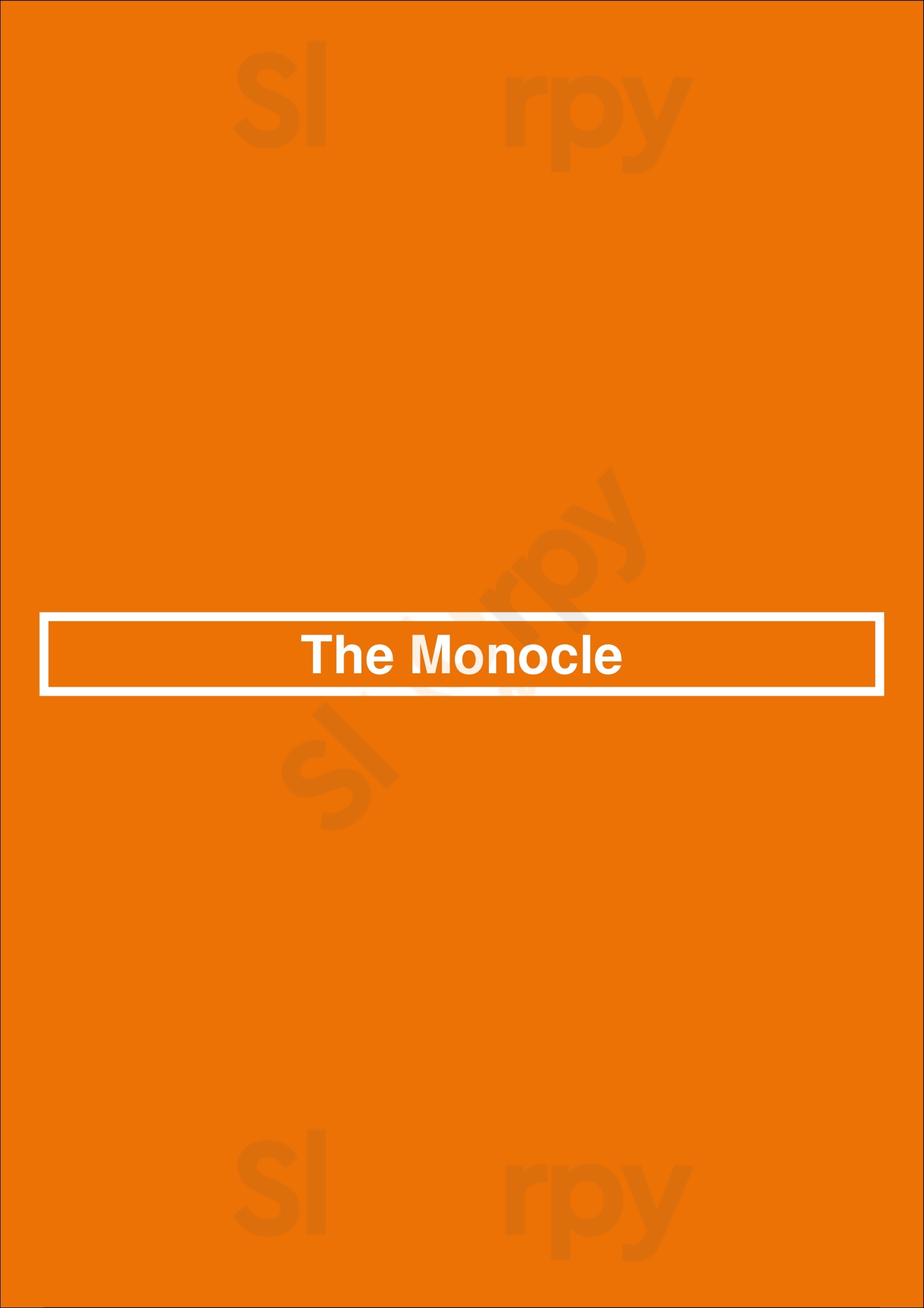 The Monocle Washington DC Menu - 1