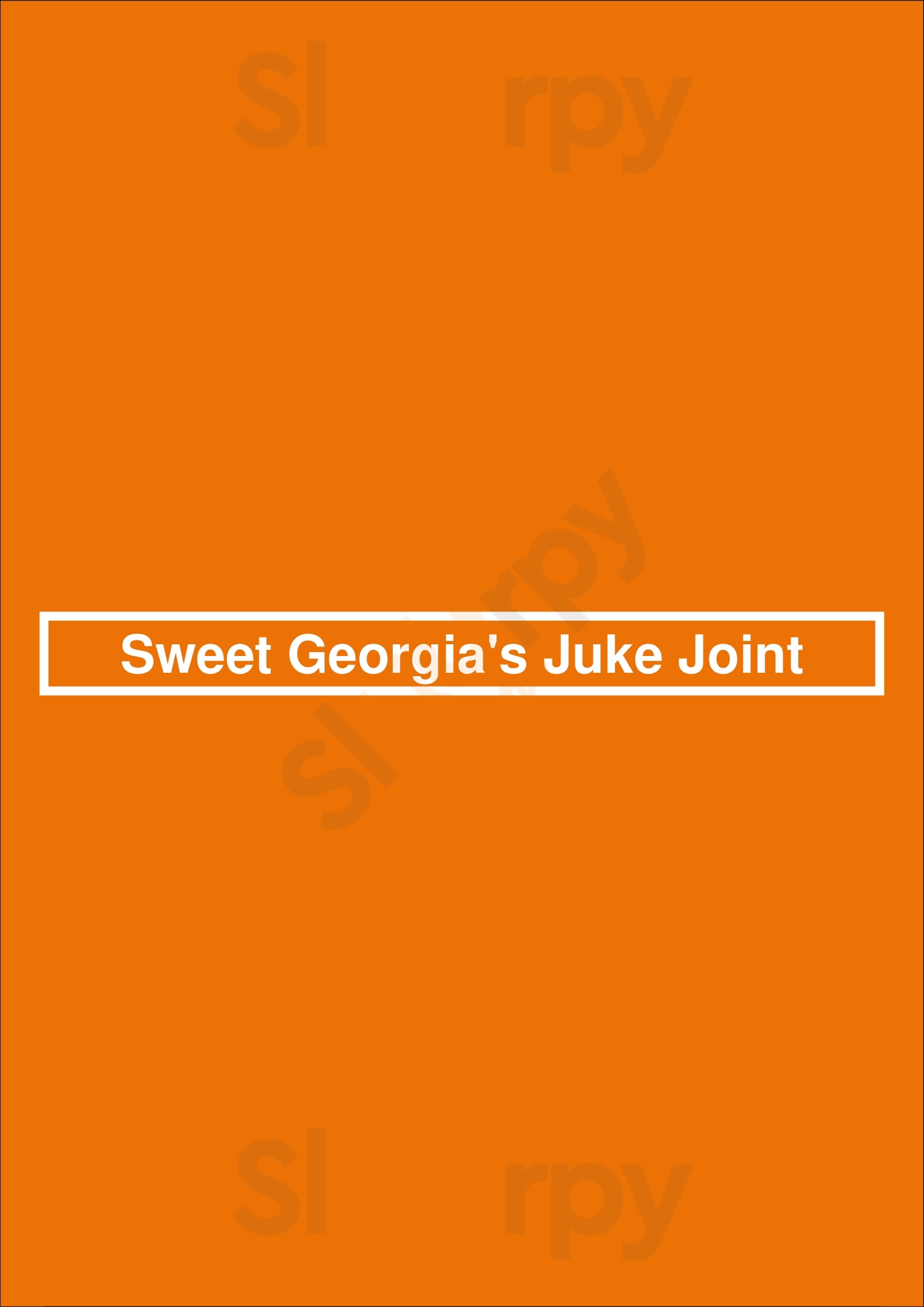 Sweet Georgia's Juke Joint Atlanta Menu - 1