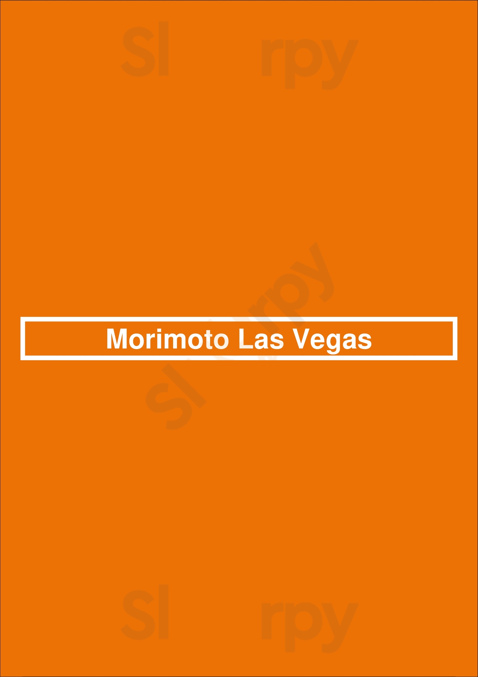 Morimoto Las Vegas Las Vegas Menu - 1