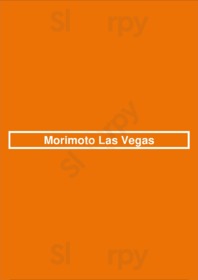 Morimoto Las Vegas menu