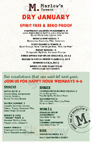 Marlow's Tavern menu