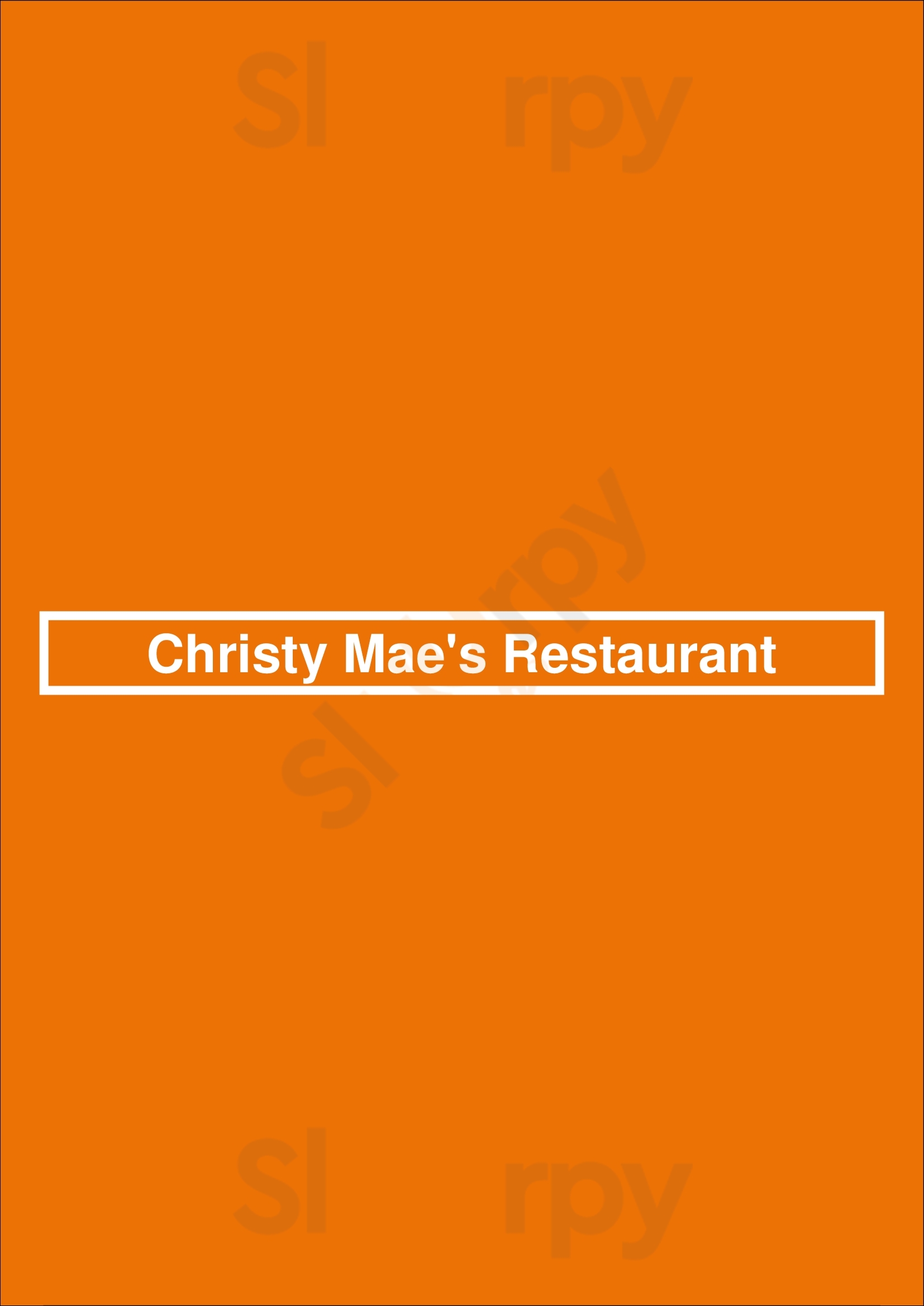 Christy Mae's Restaurant Albuquerque Menu - 1