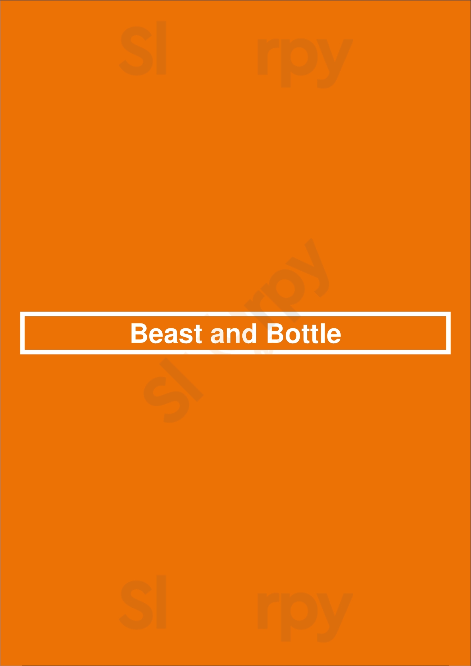 Beast And Bottle Denver Menu - 1