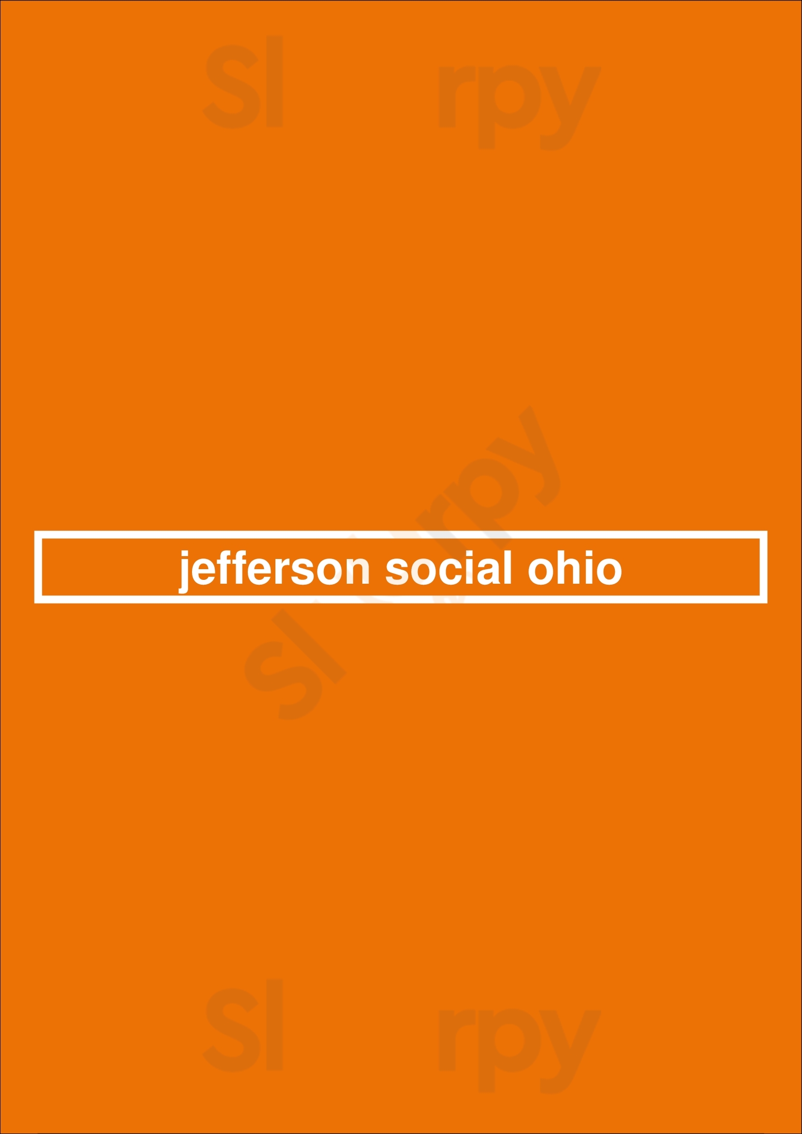 Jefferson Social Ohio Cincinnati Menu - 1