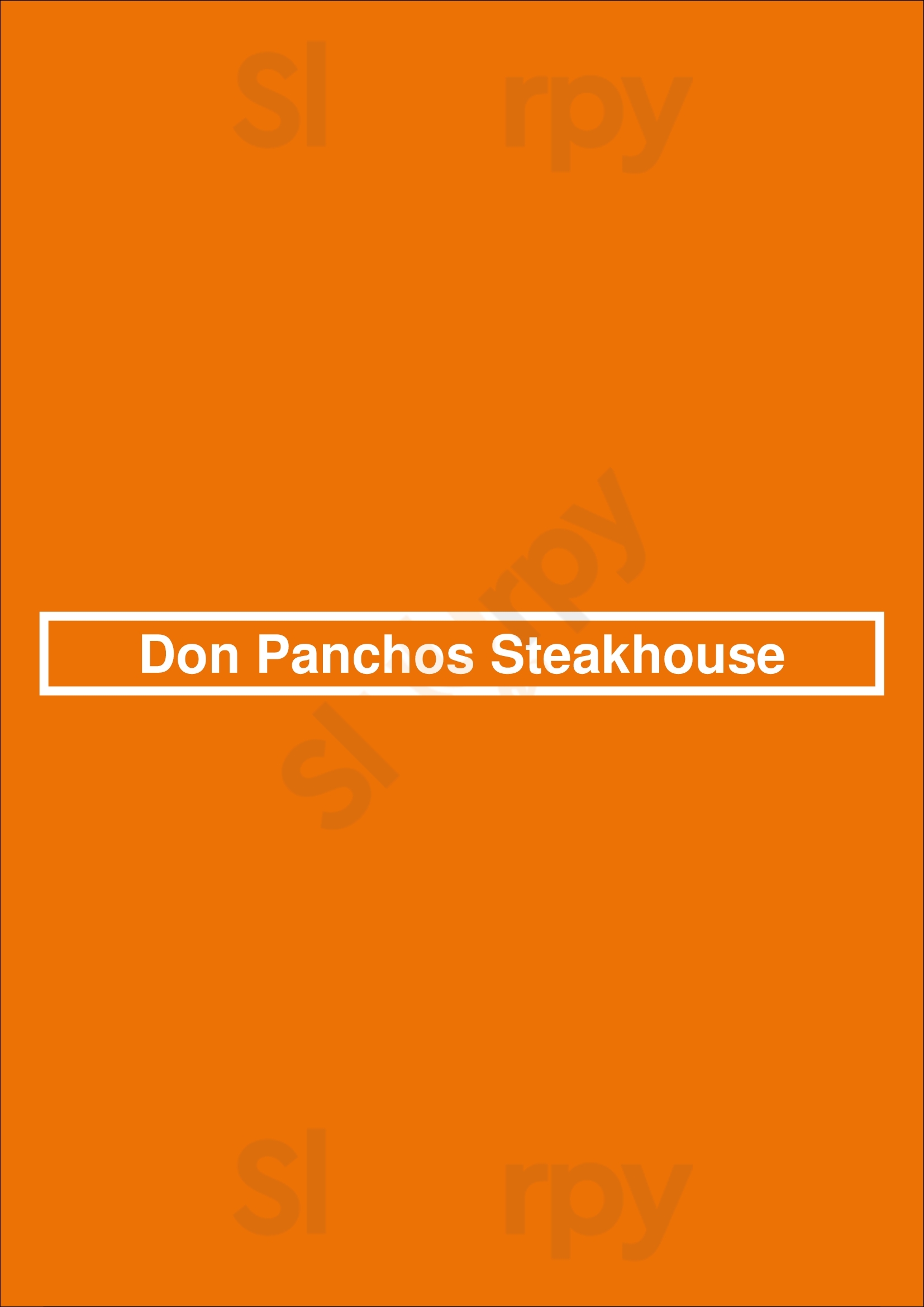 Main Menu - Don Panchos Steakhouse