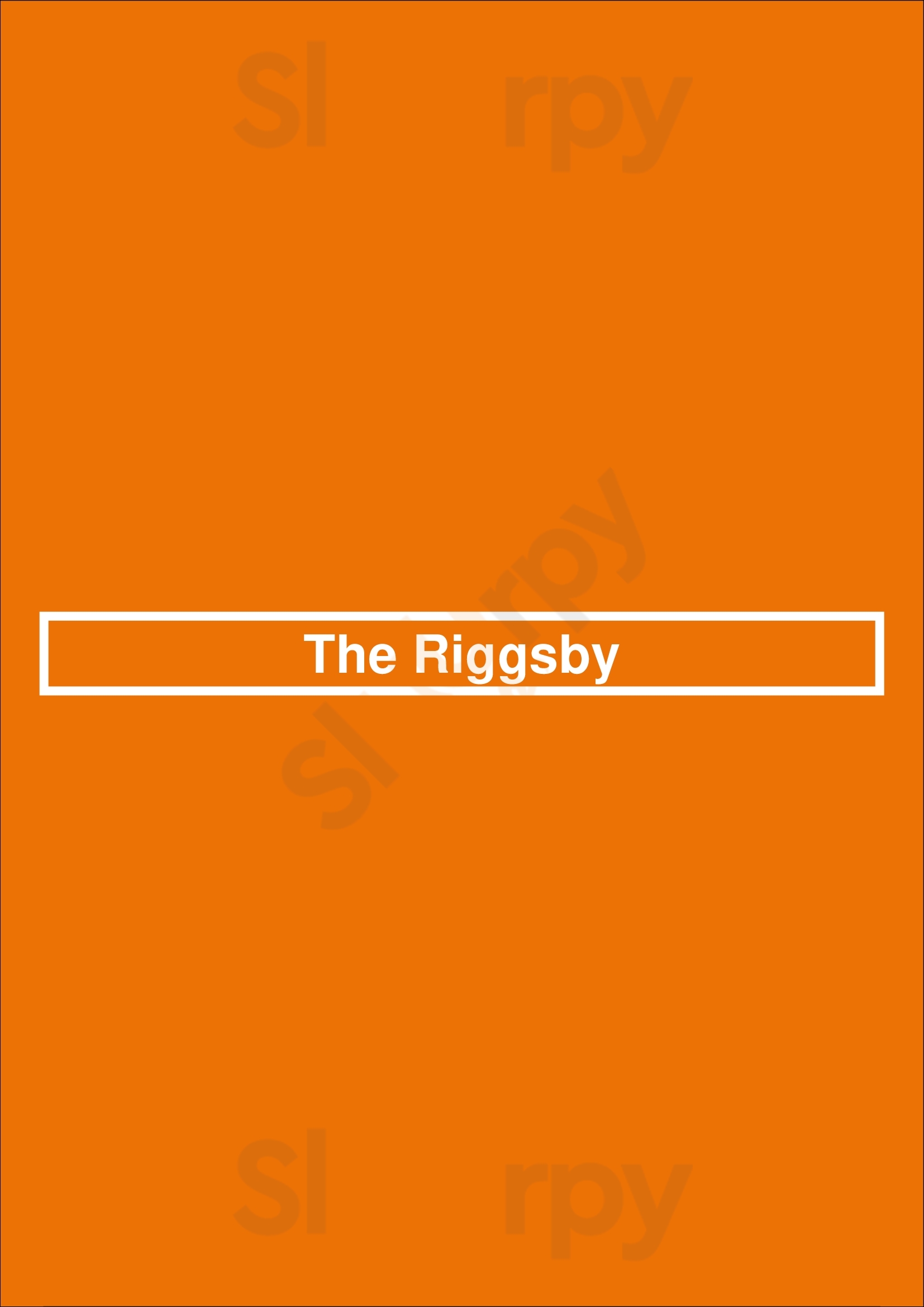 The Riggsby Washington DC Menu - 1