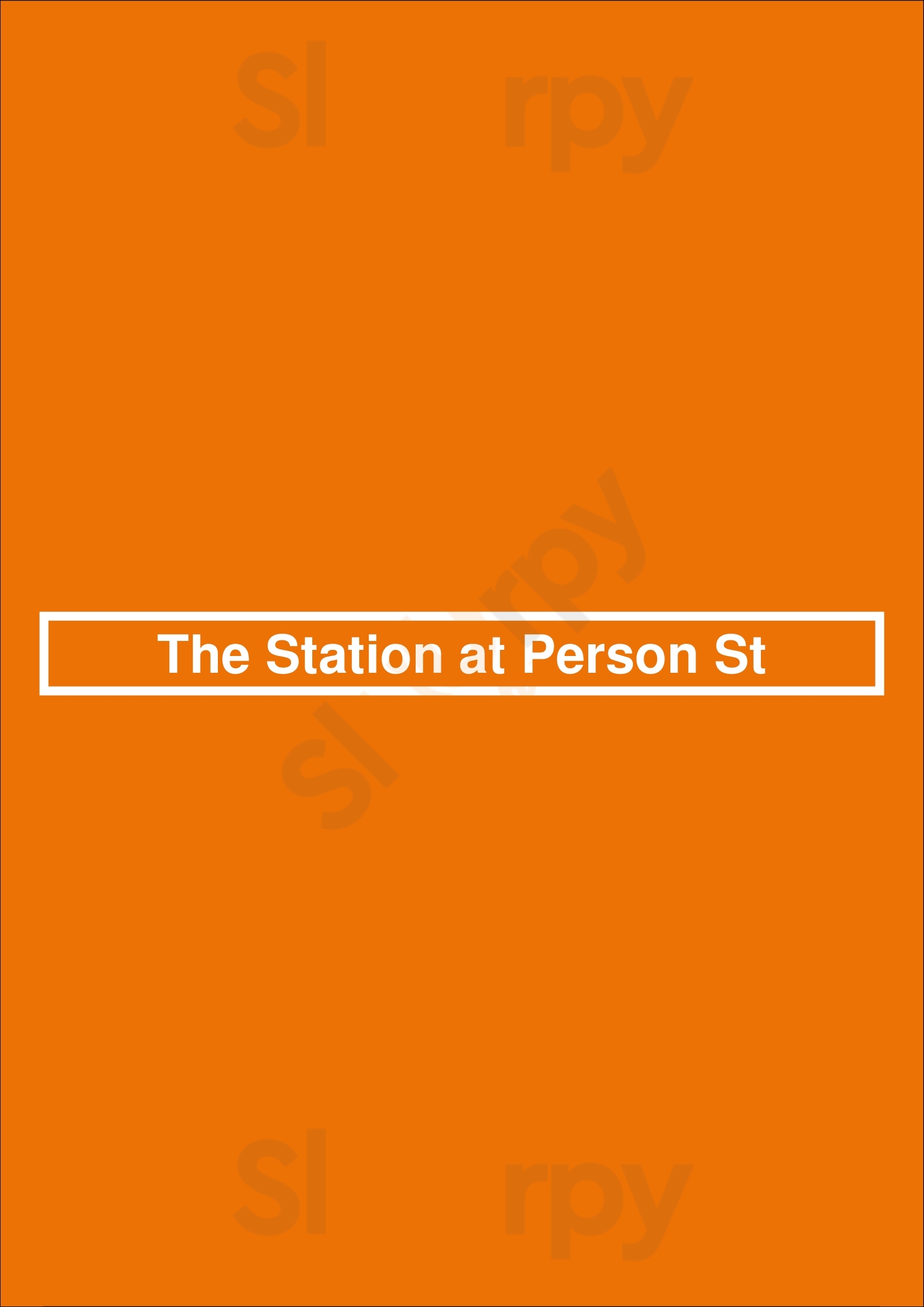 The Station At Person St Raleigh Menu - 1