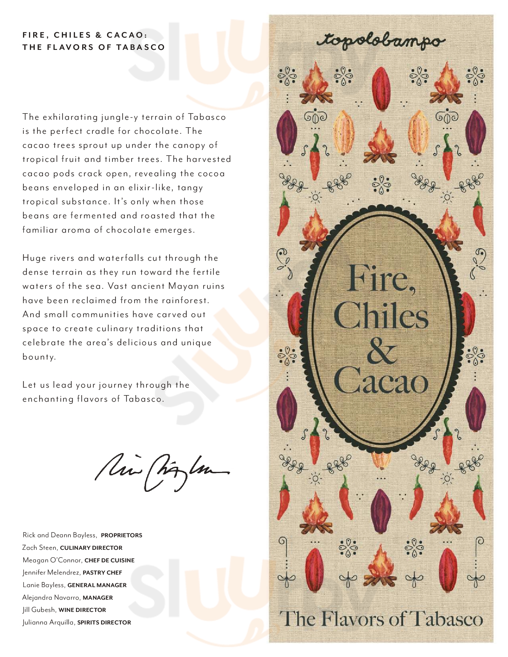 Topolobampo Chicago Menu - 1