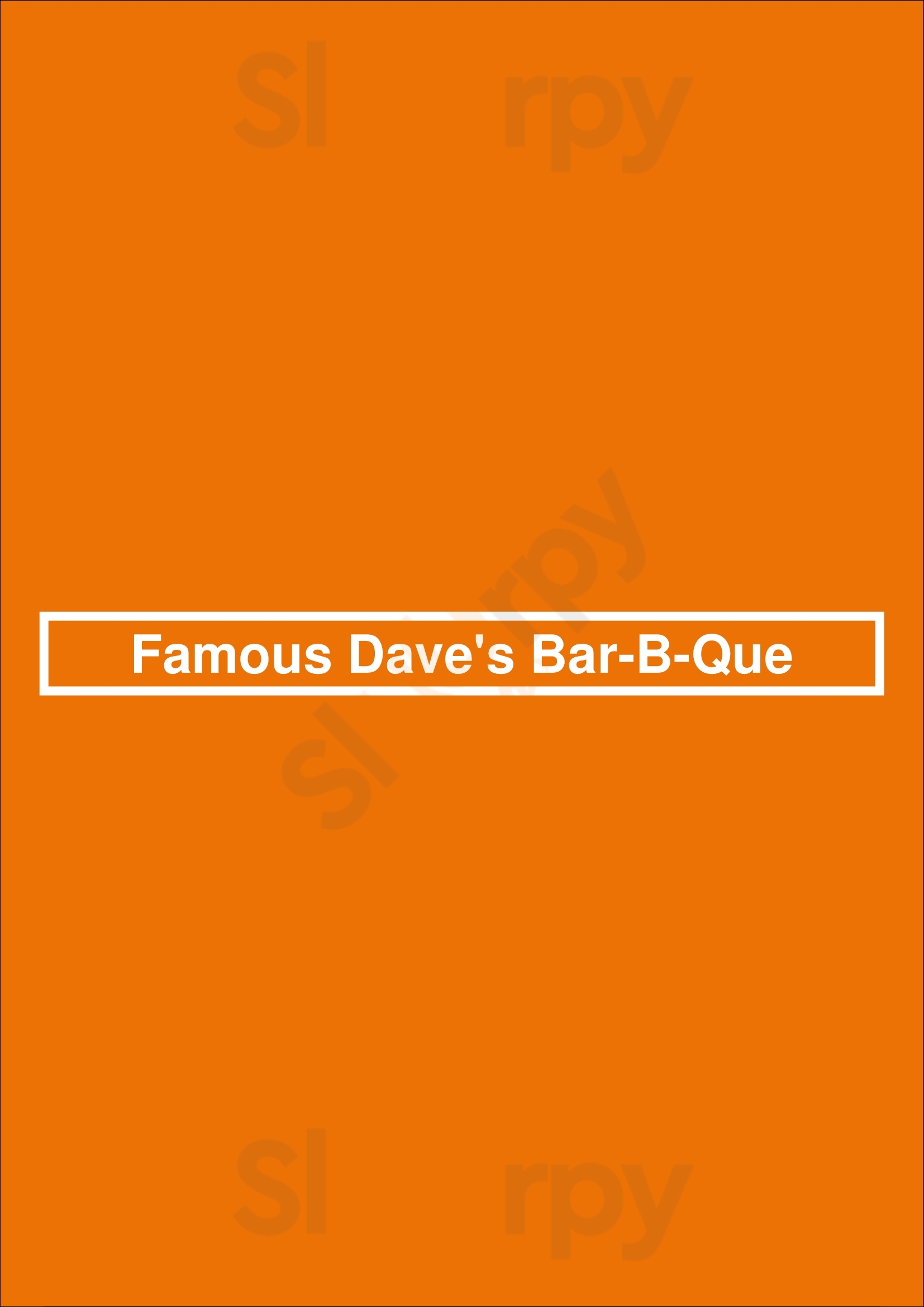 Famous Dave's Bar-b-que Portland Menu - 1