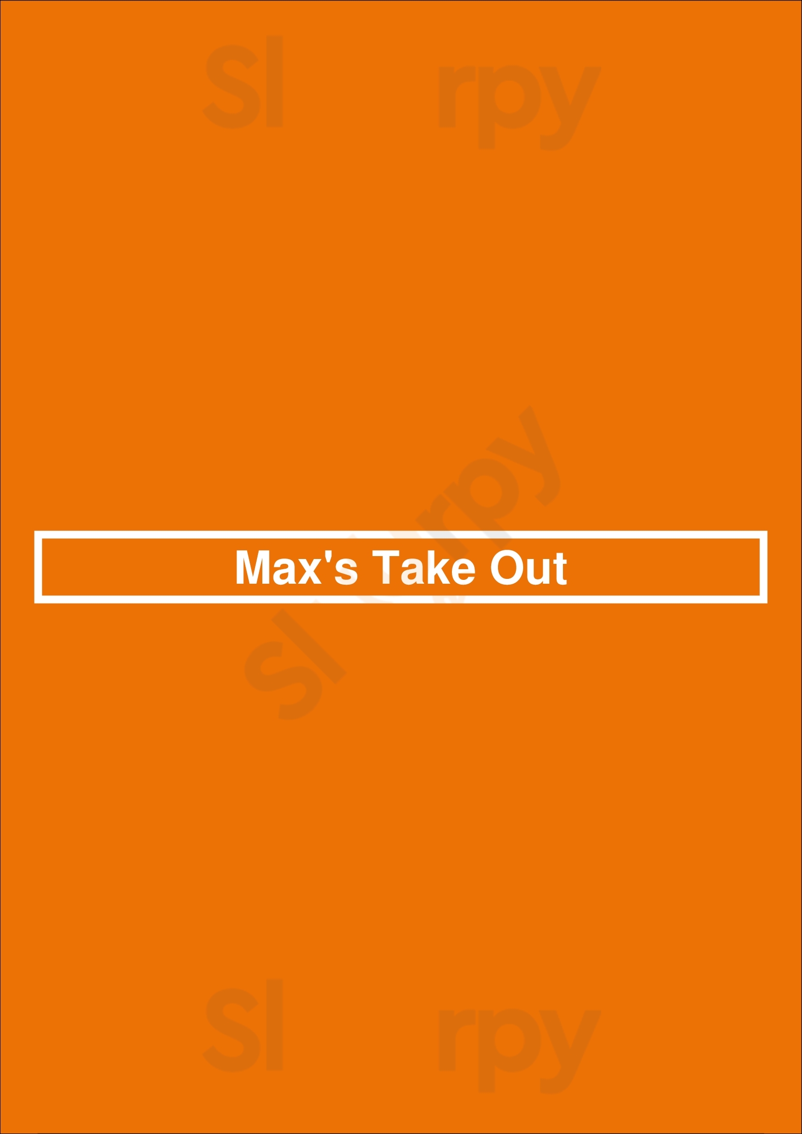 Max's Take Out Chicago Menu - 1
