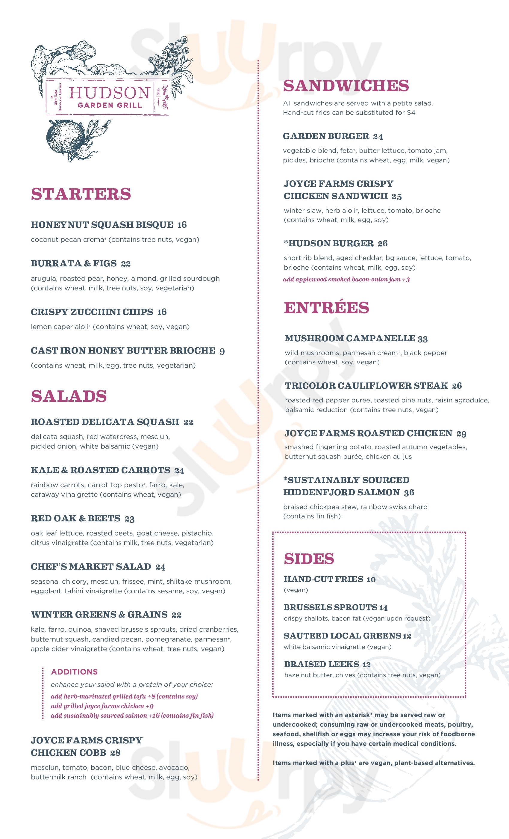 Main Menu - The Pine Tree Cafe