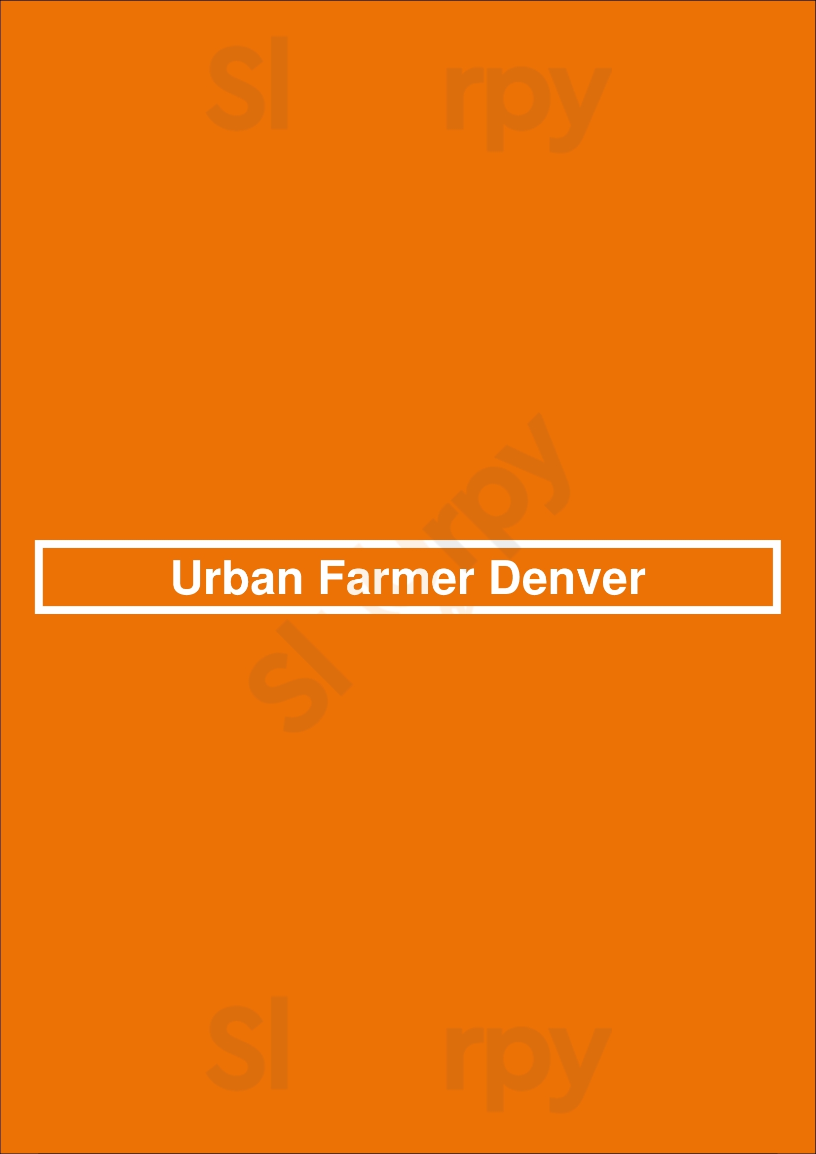 Urban Farmer Denver Denver Menu - 1
