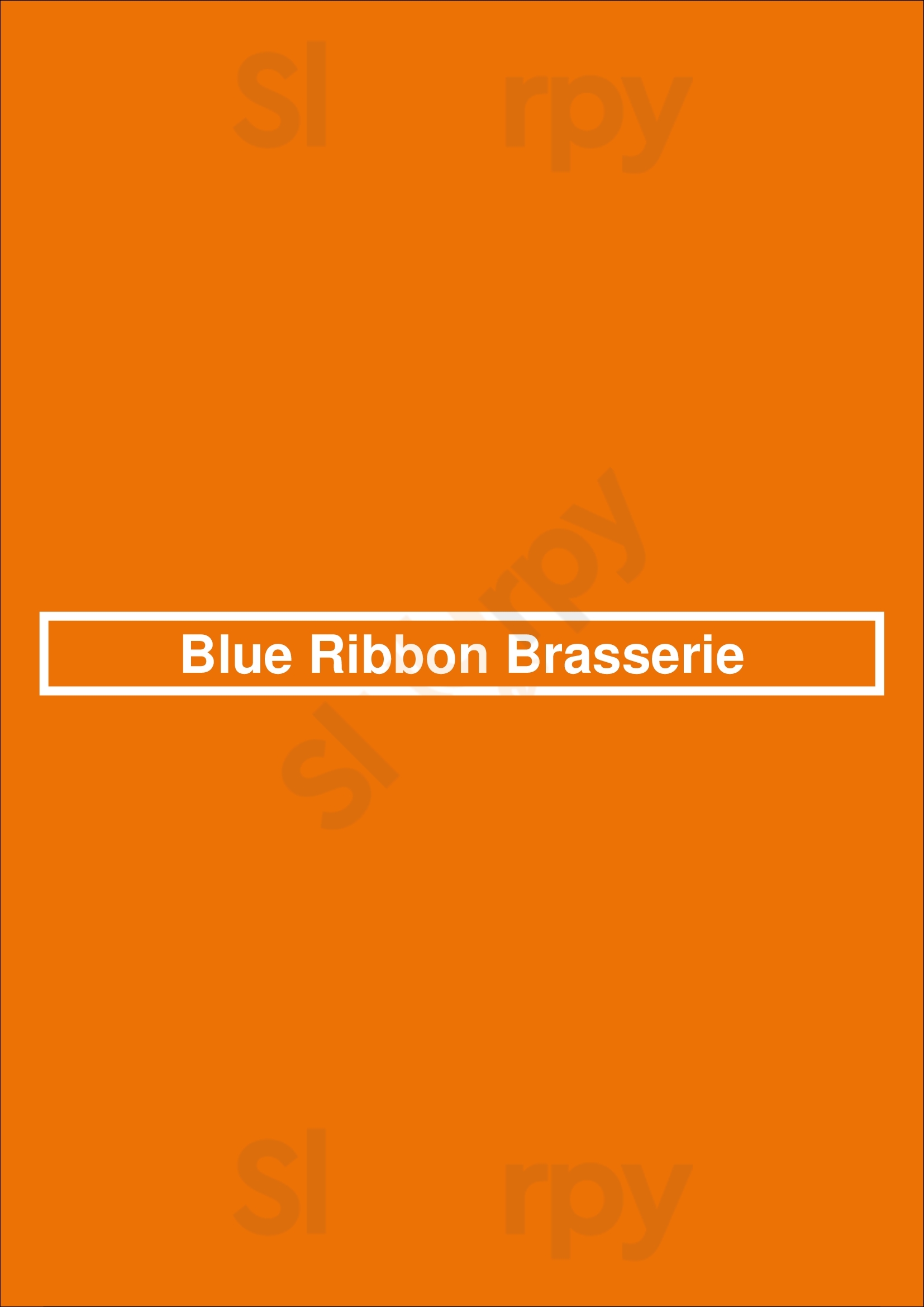 Blue Ribbon Brasserie New York City Menu - 1