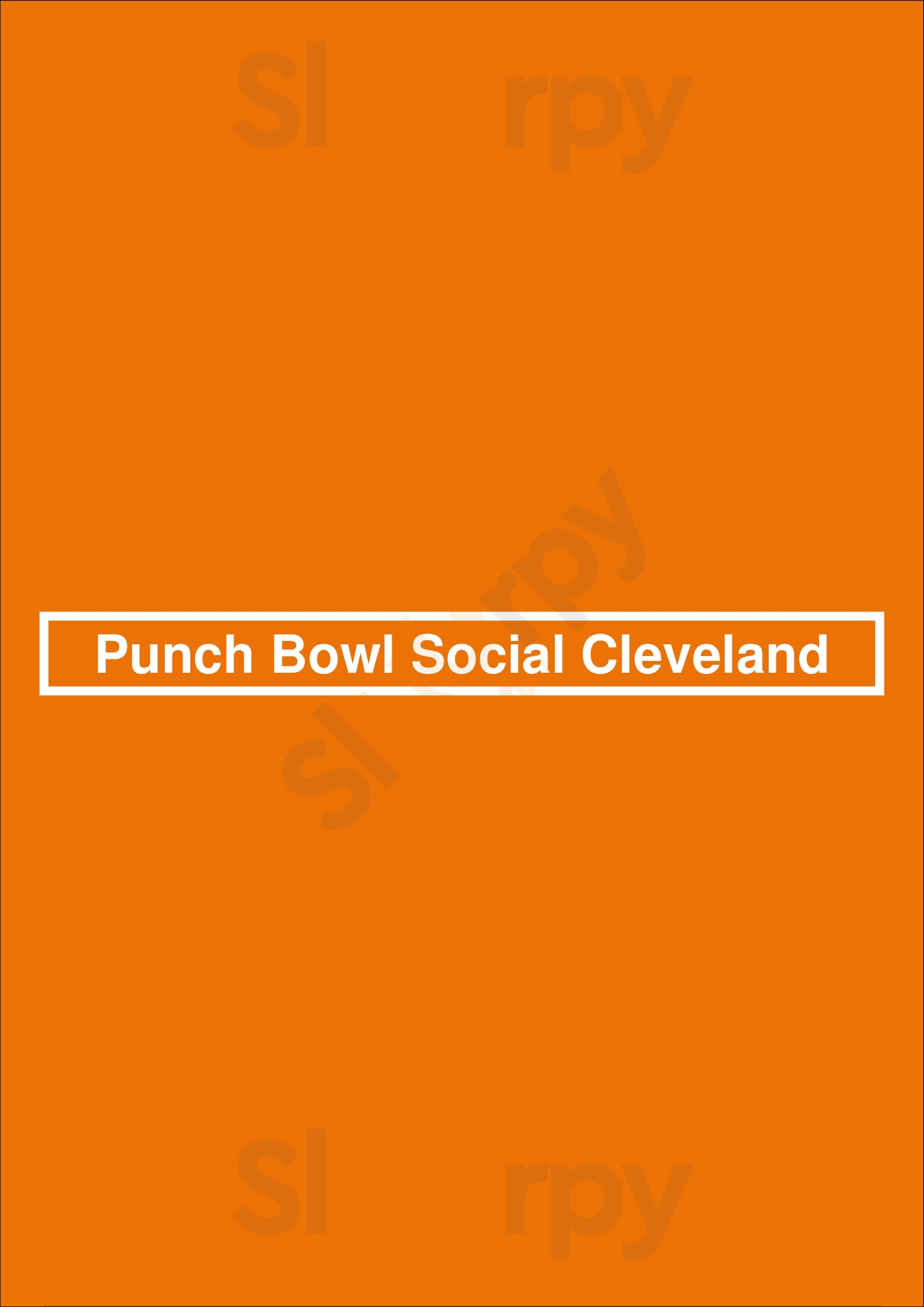 Punch Bowl Social Cleveland Cleveland Menu - 1