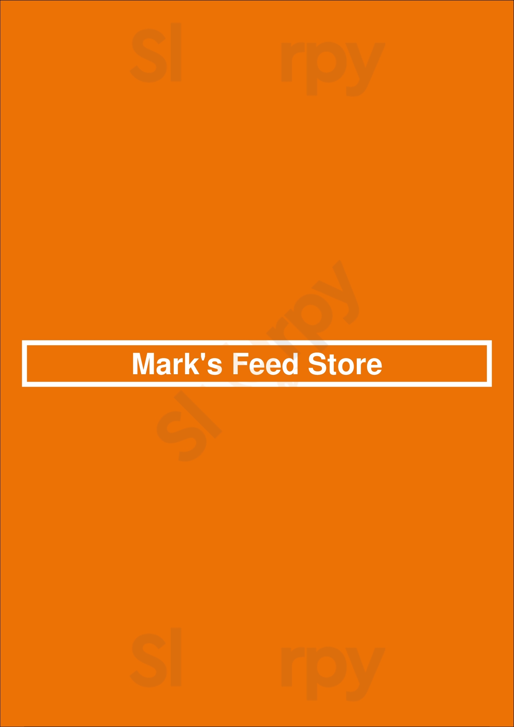 Mark's Feed Store Louisville Menu - 1