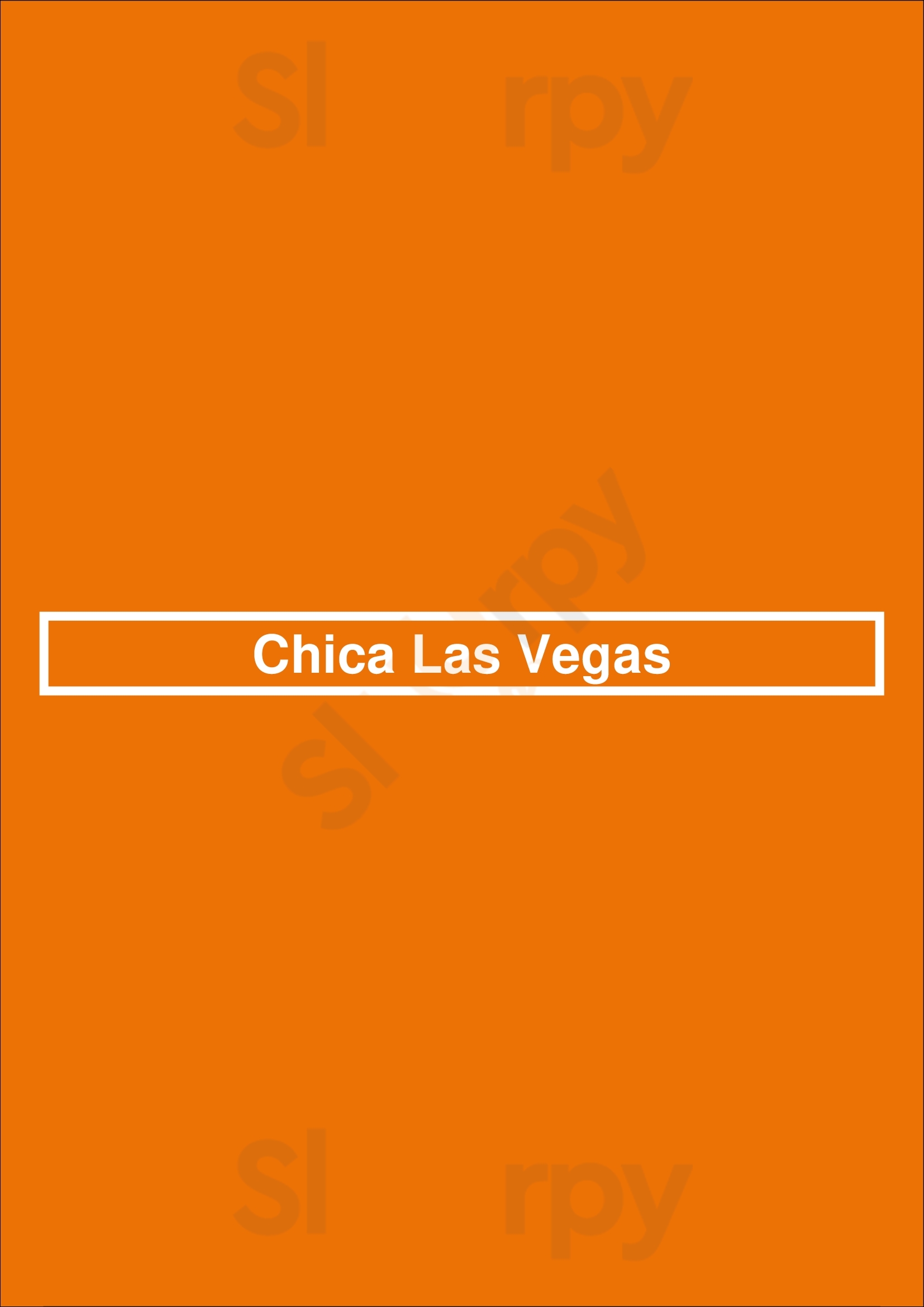 Chica Las Vegas Las Vegas Menu - 1
