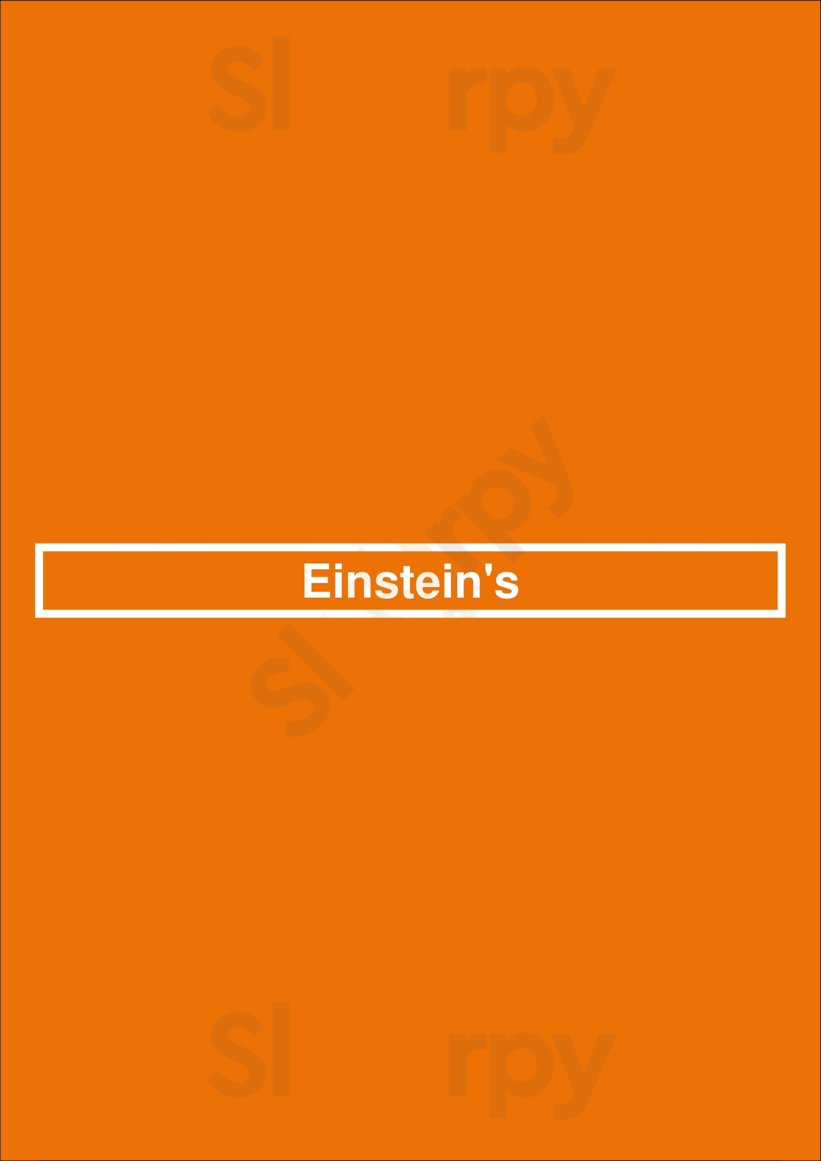 Einstein's Atlanta Menu - 1