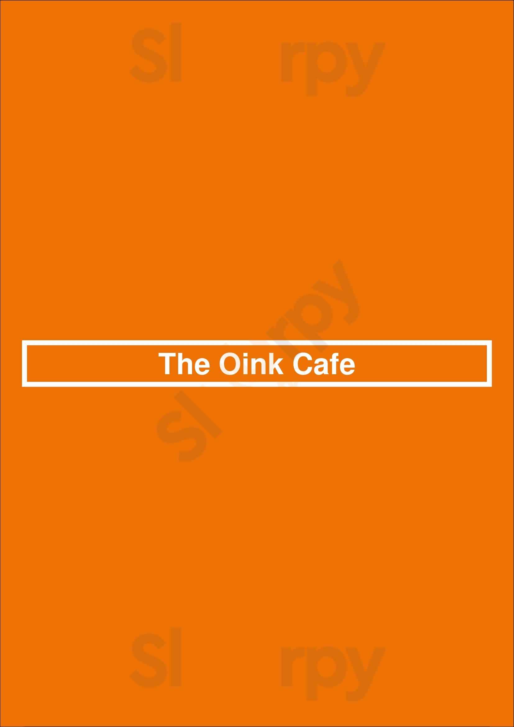 The Oink Cafe Tucson Menu - 1