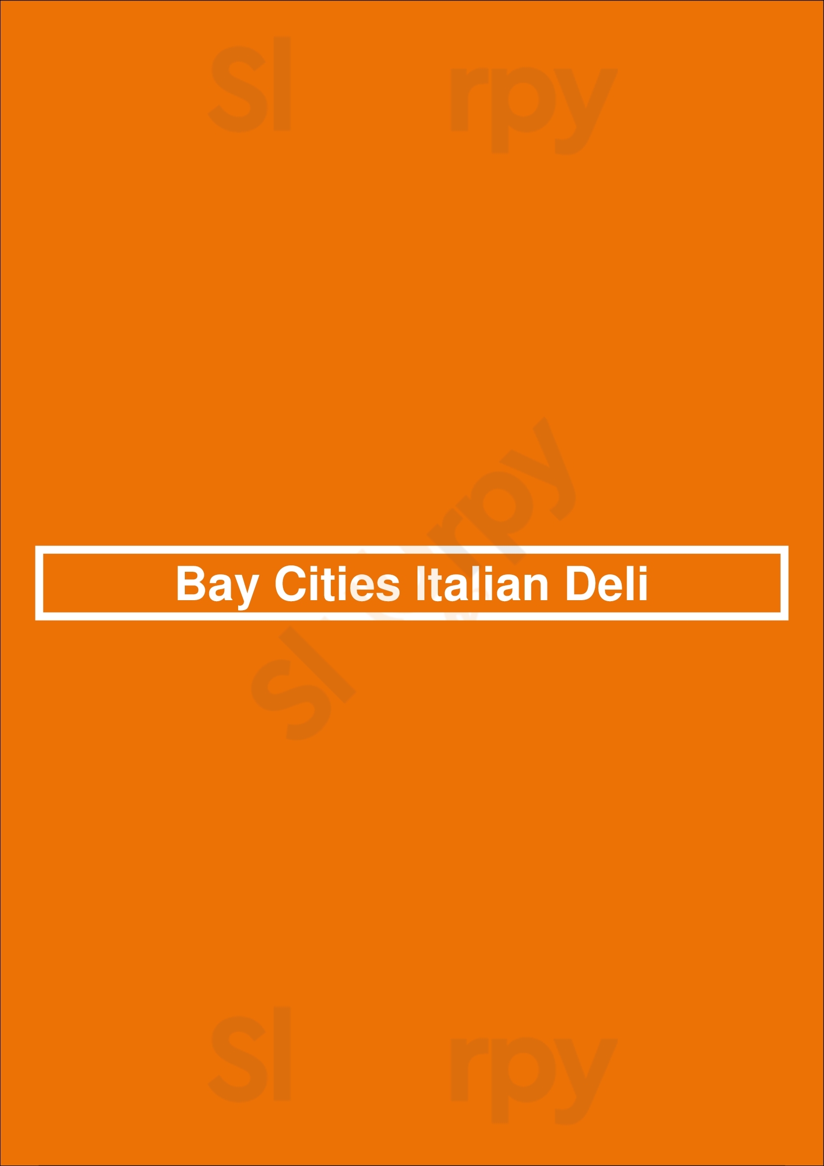 Bay Cities Italian Deli Santa Monica Menu - 1
