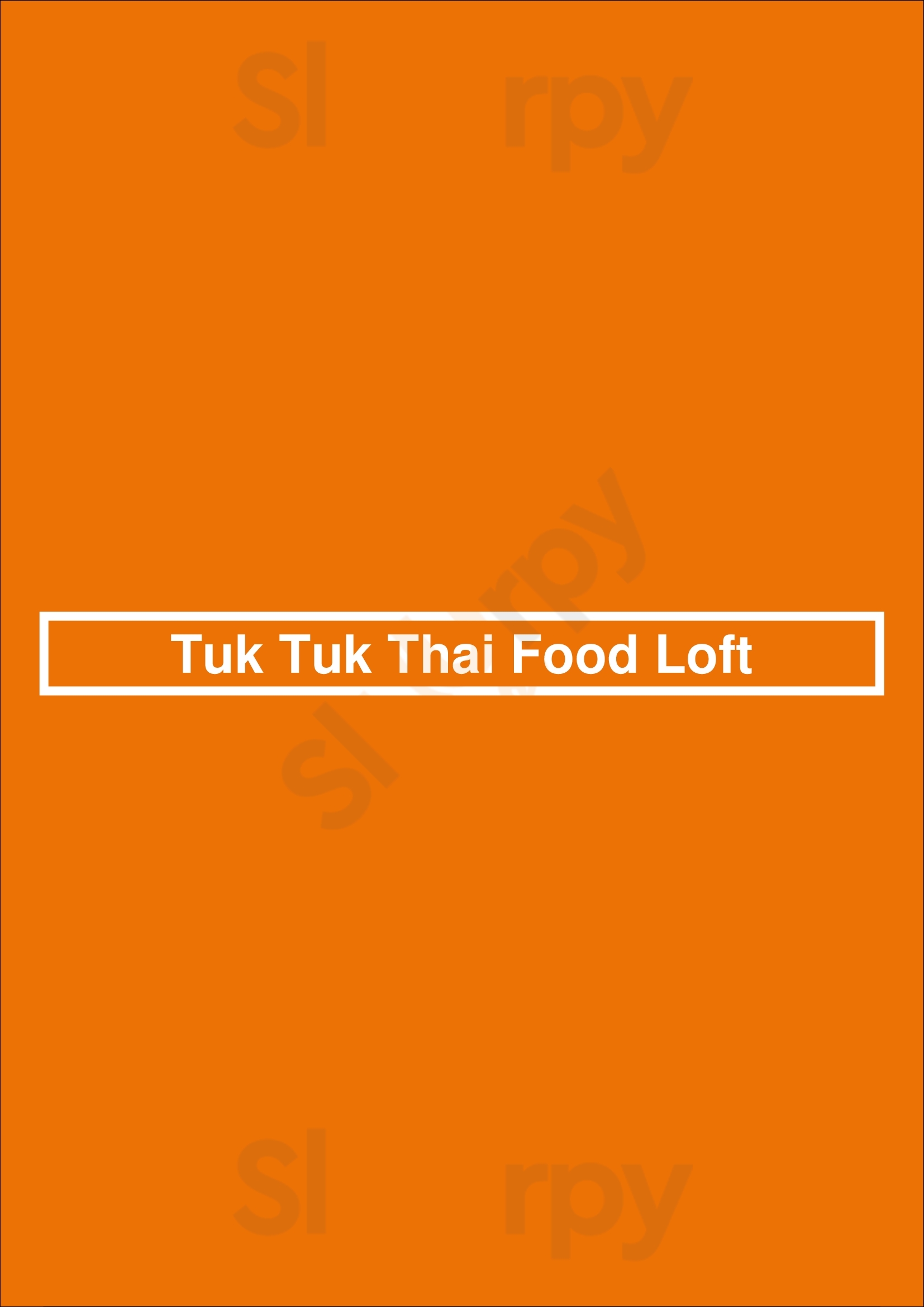 Tuk Tuk Thai Food Loft Atlanta Menu - 1
