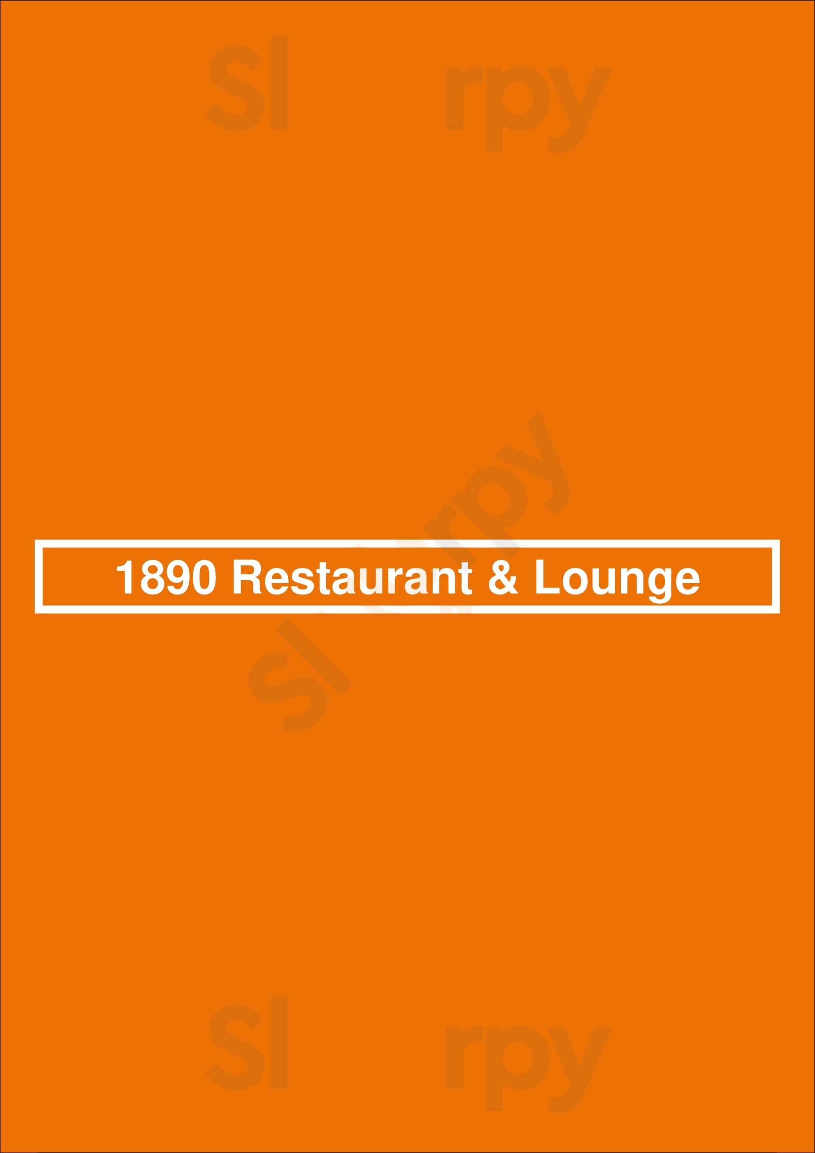 1890 Restaurant & Lounge Cleveland Menu - 1