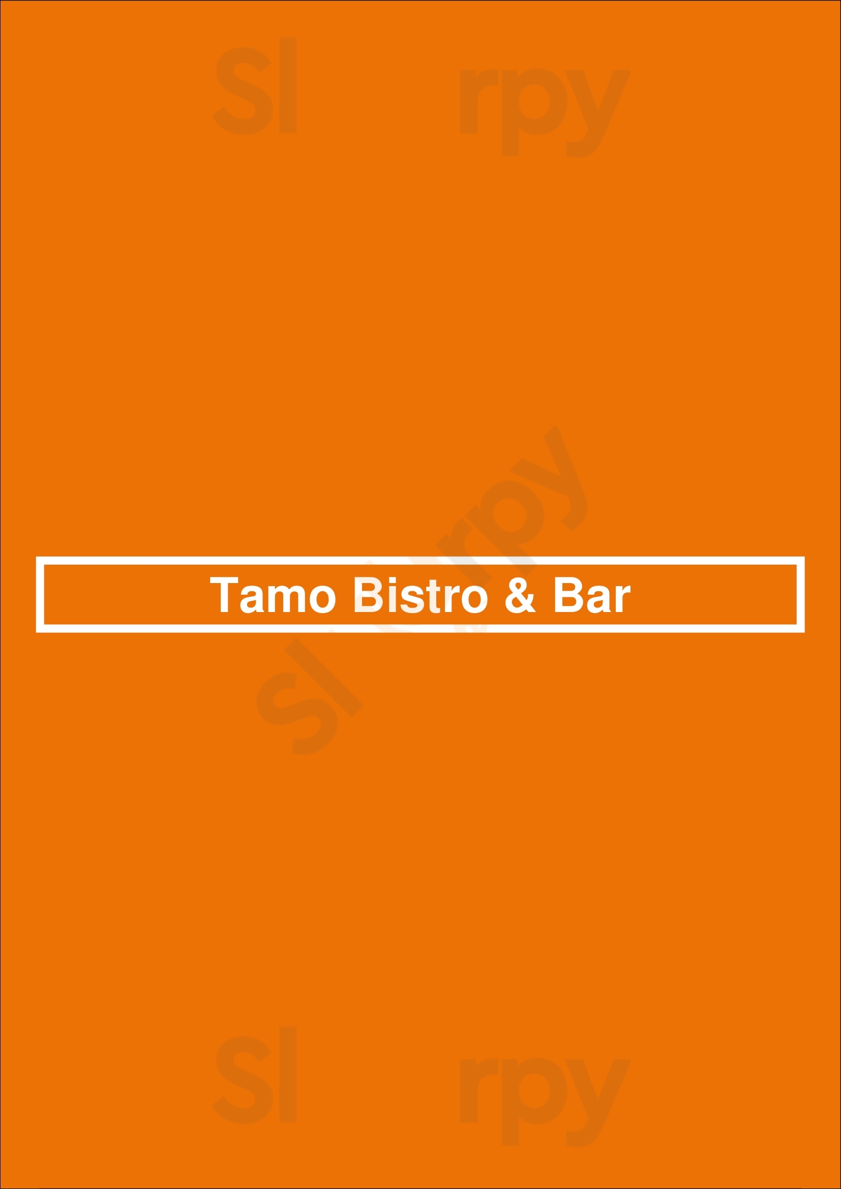 Tamo Bistro & Bar Boston Menu - 1
