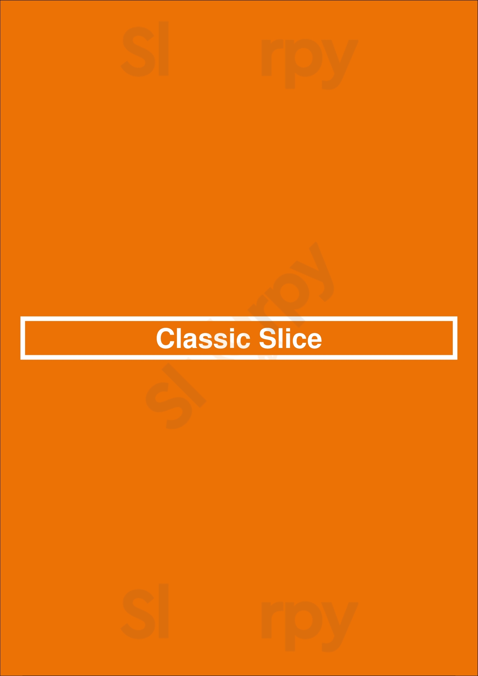 Classic Slice Milwaukee Menu - 1