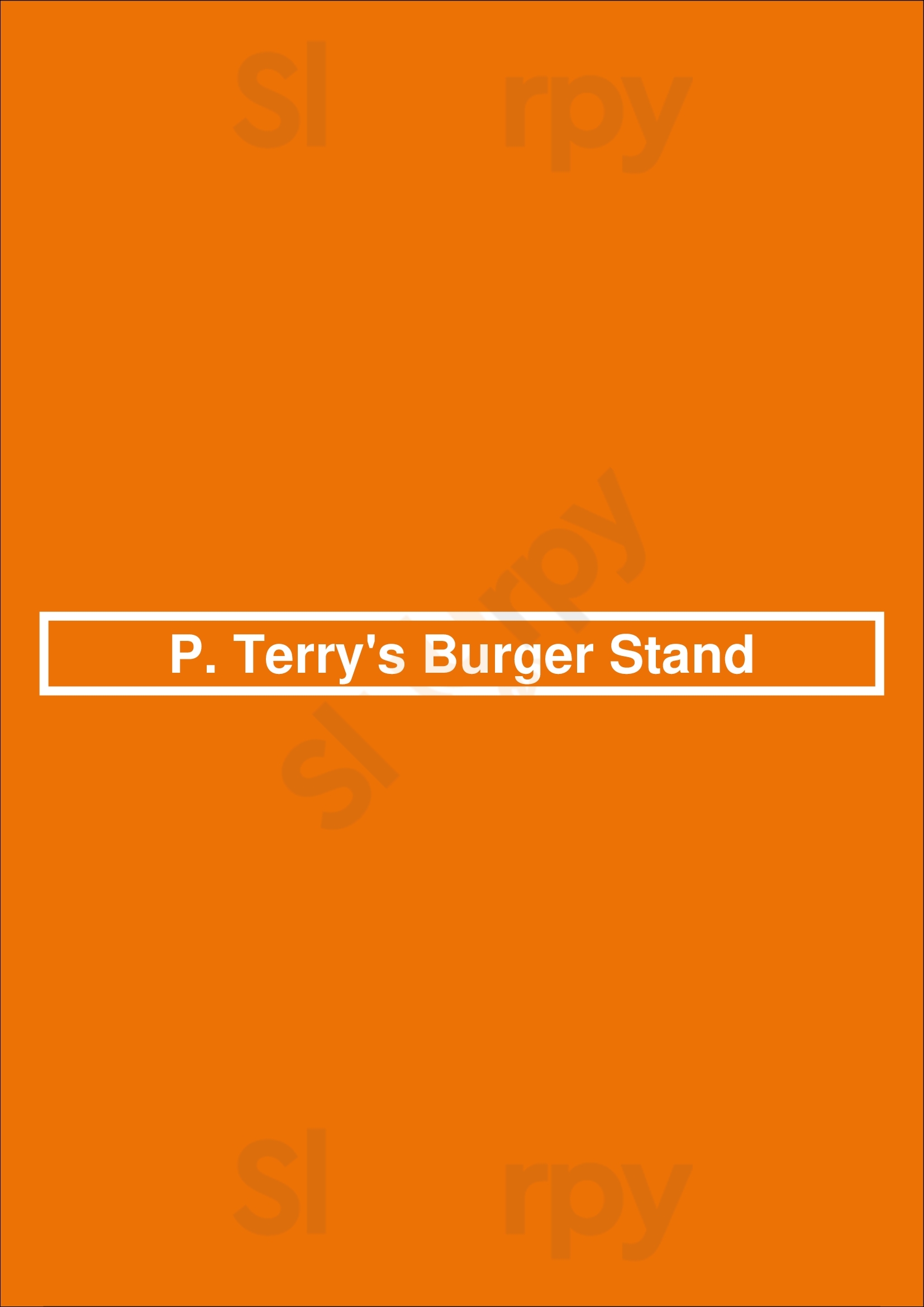 P. Terry's Burger Stand #1 Austin Menu - 1