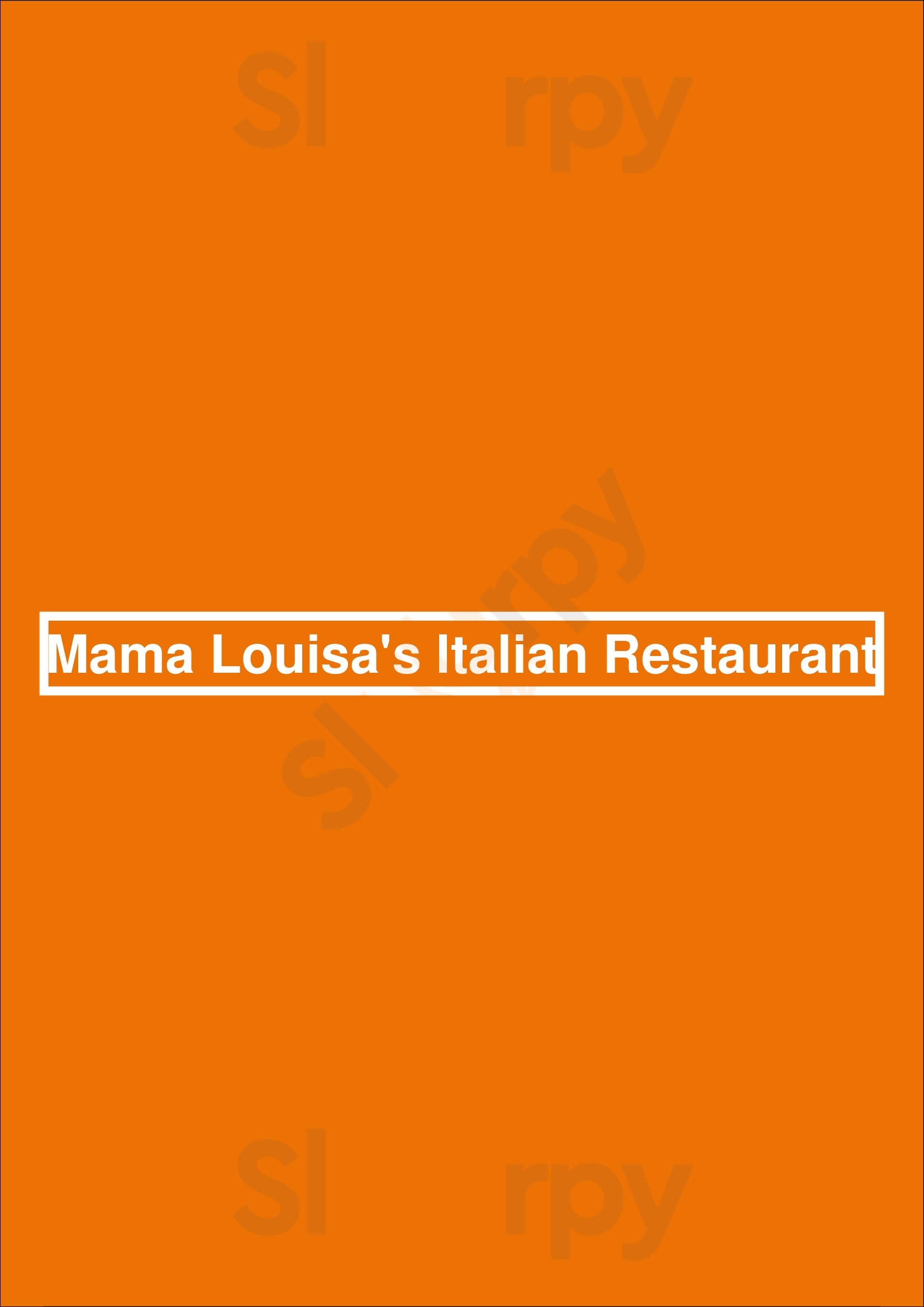 Mama Louisa's Italian Restaurant Tucson Menu - 1