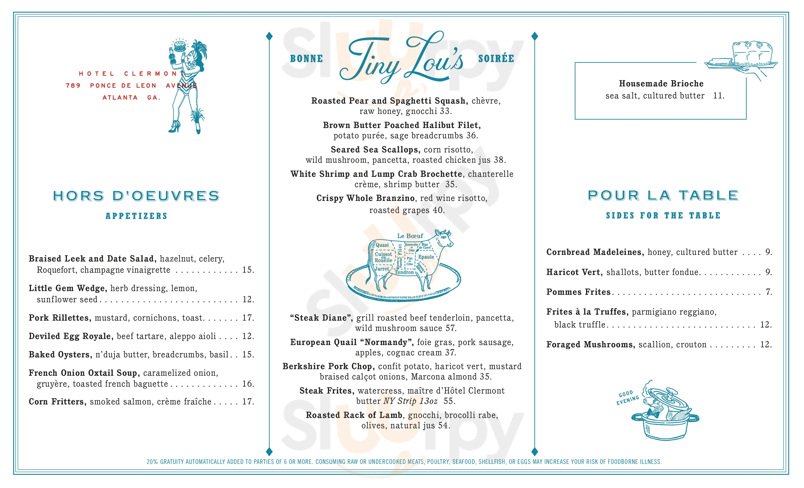Main Menu - Tiny Lou's Restaurant, By Oliver