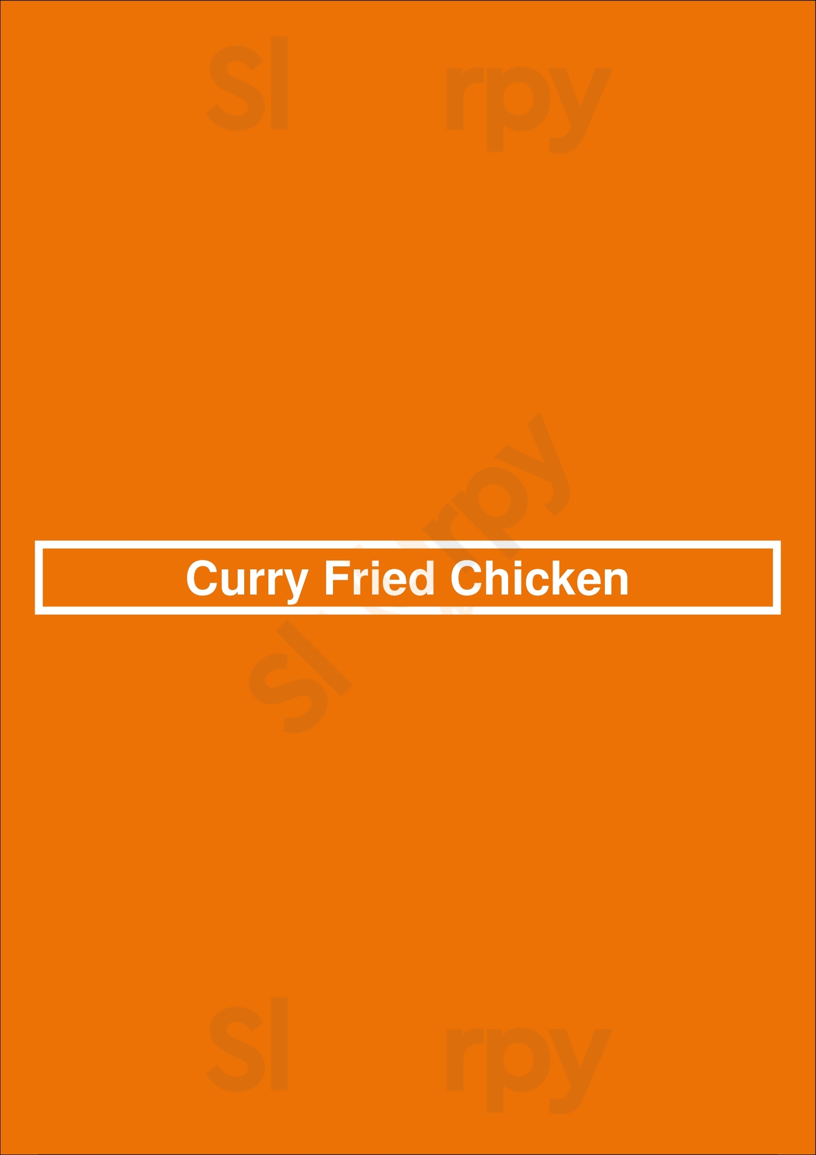 Curry Fried Chicken Salt Lake City Menu - 1