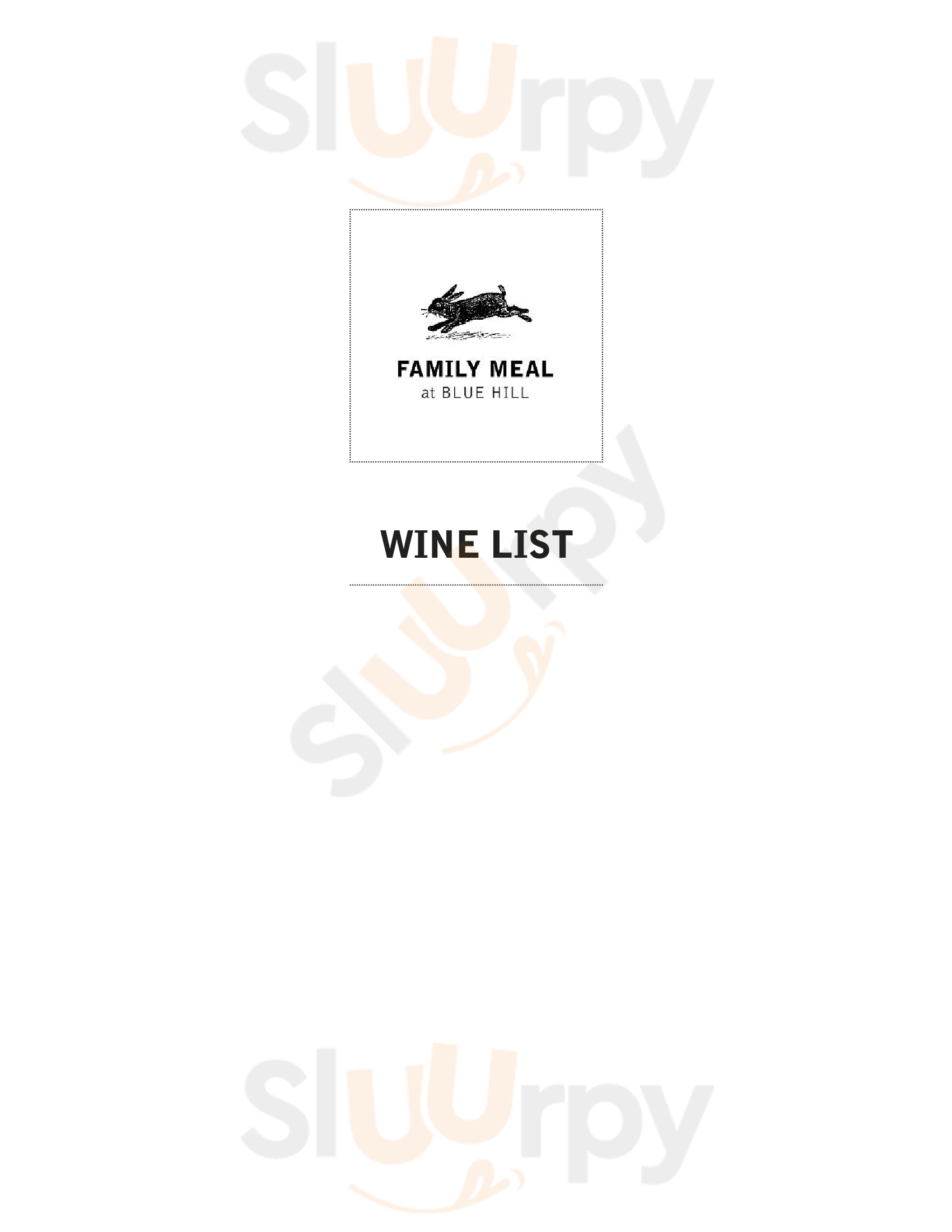 Main Menu - Blue Hill