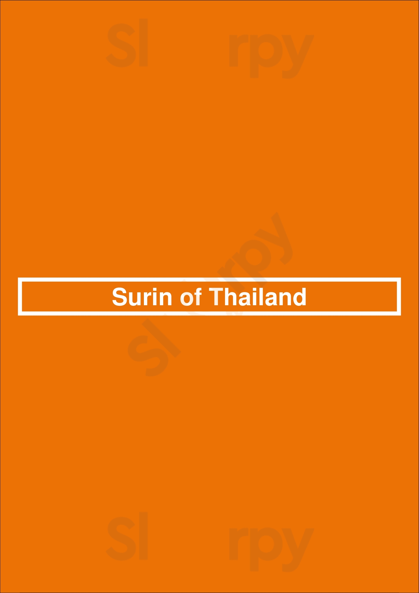 Surin Of Thailand Atlanta Menu - 1