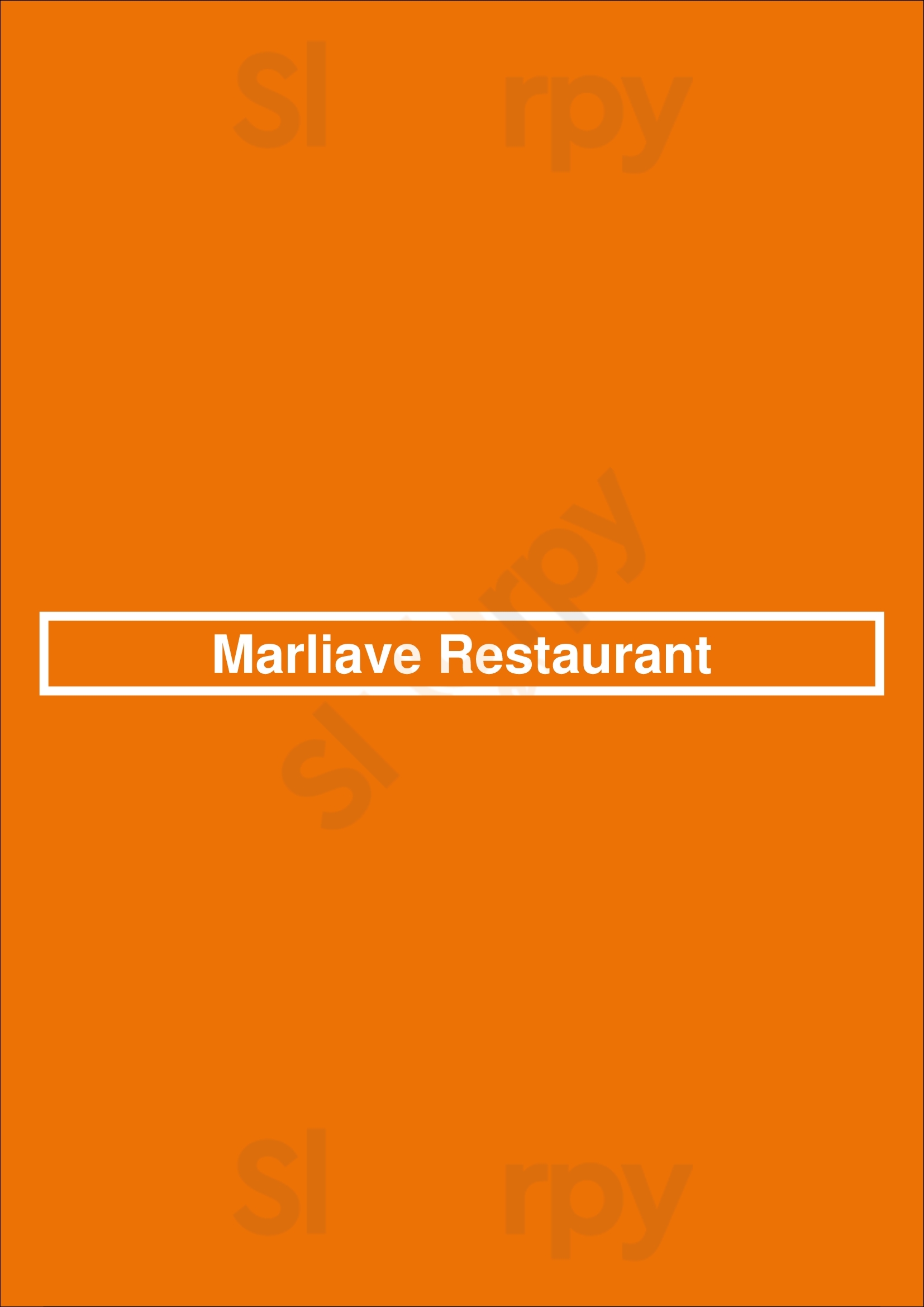 Marliave Restaurant Boston Menu - 1