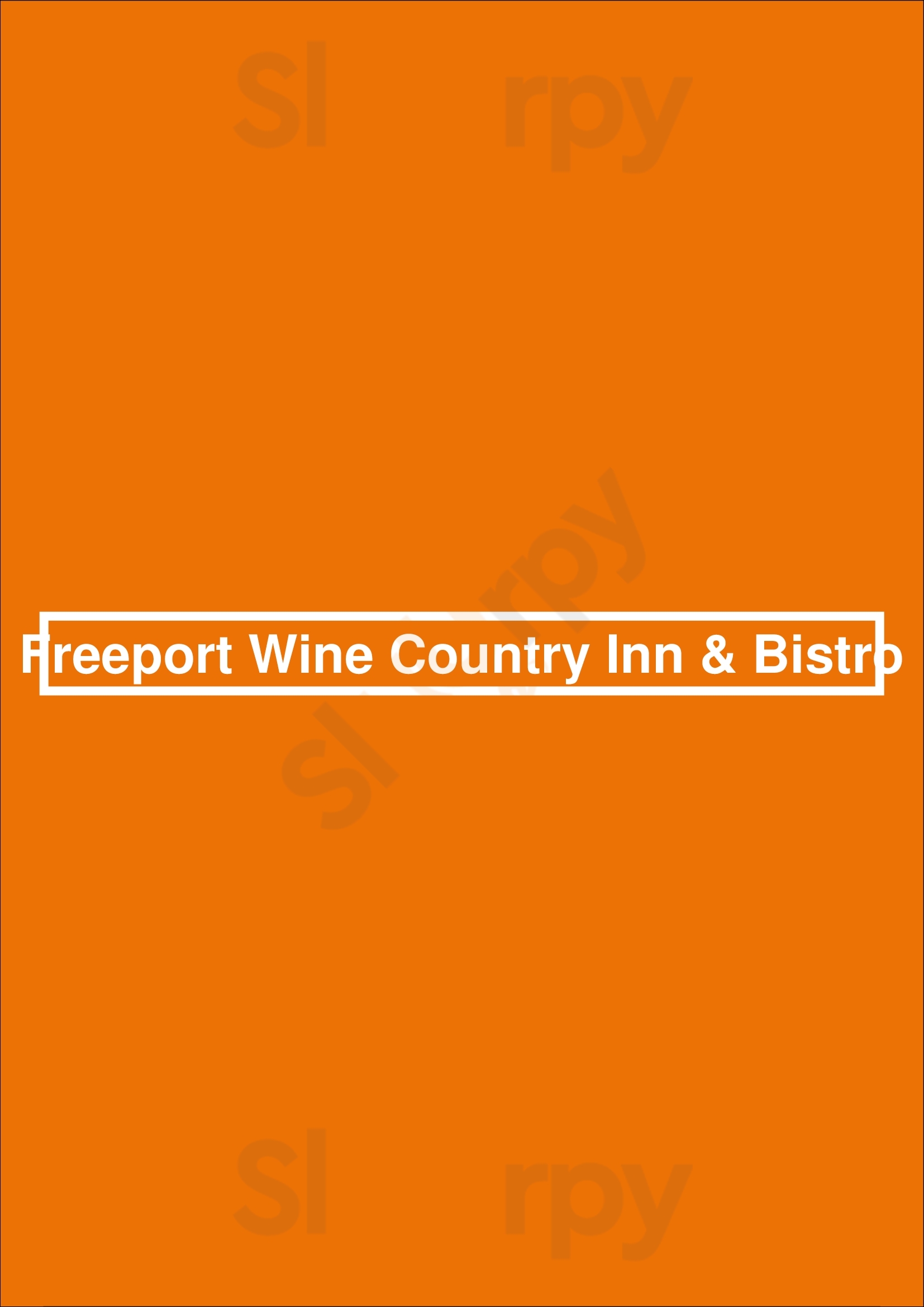 Freeport Wine Country Inn & Bistro Sacramento Menu - 1