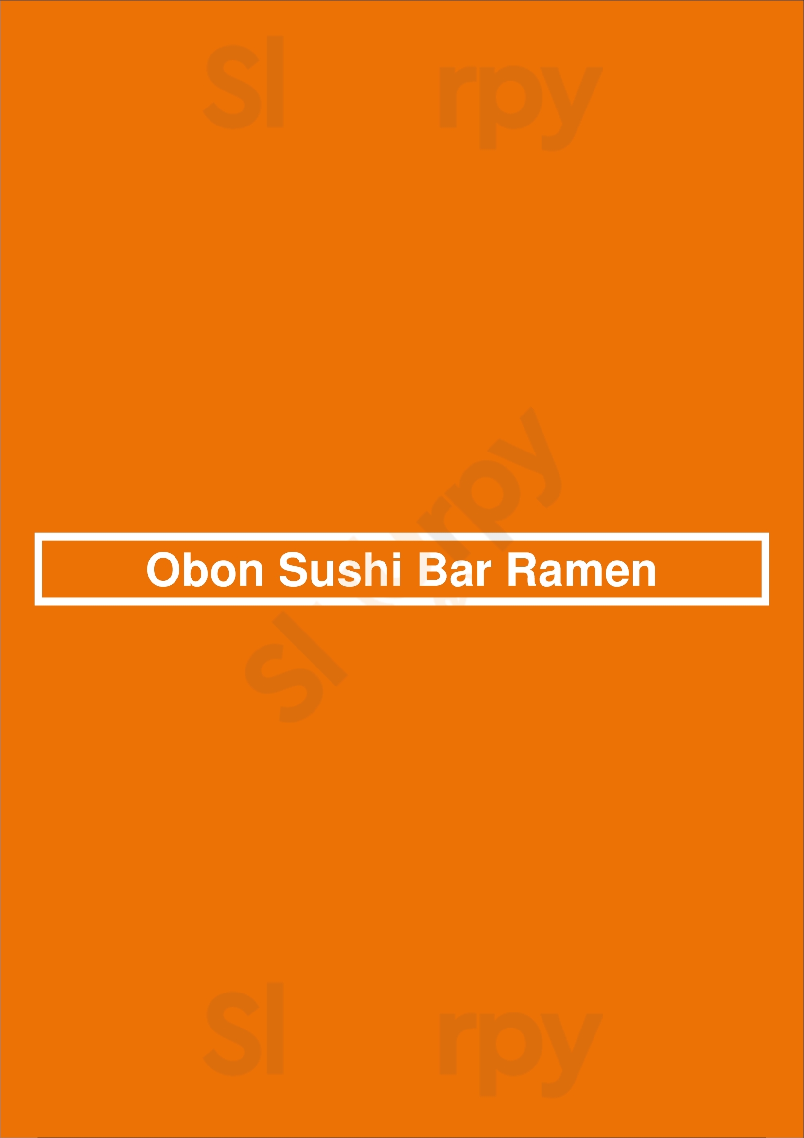 Obon Sushi Bar Ramen Tucson Menu - 1
