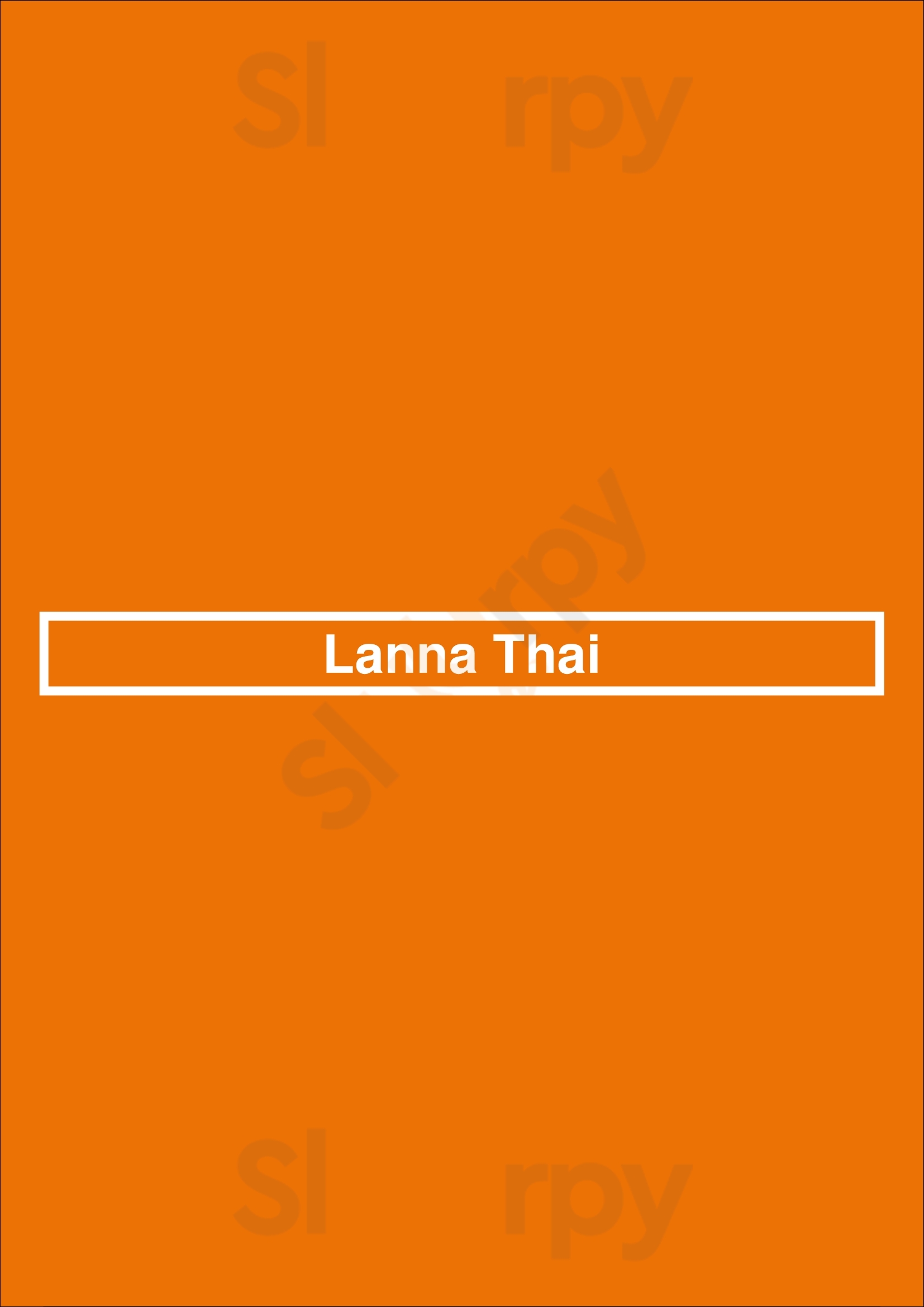 Lanna Thai San Jose Menu - 1