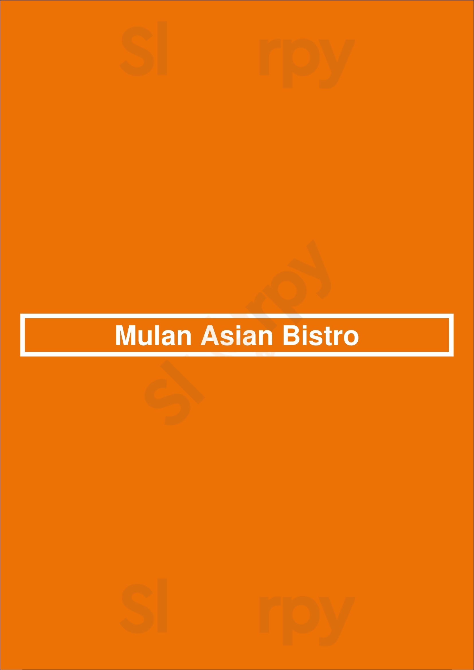 Mulan Asian Bistro 2149 Memphis Menu - 1