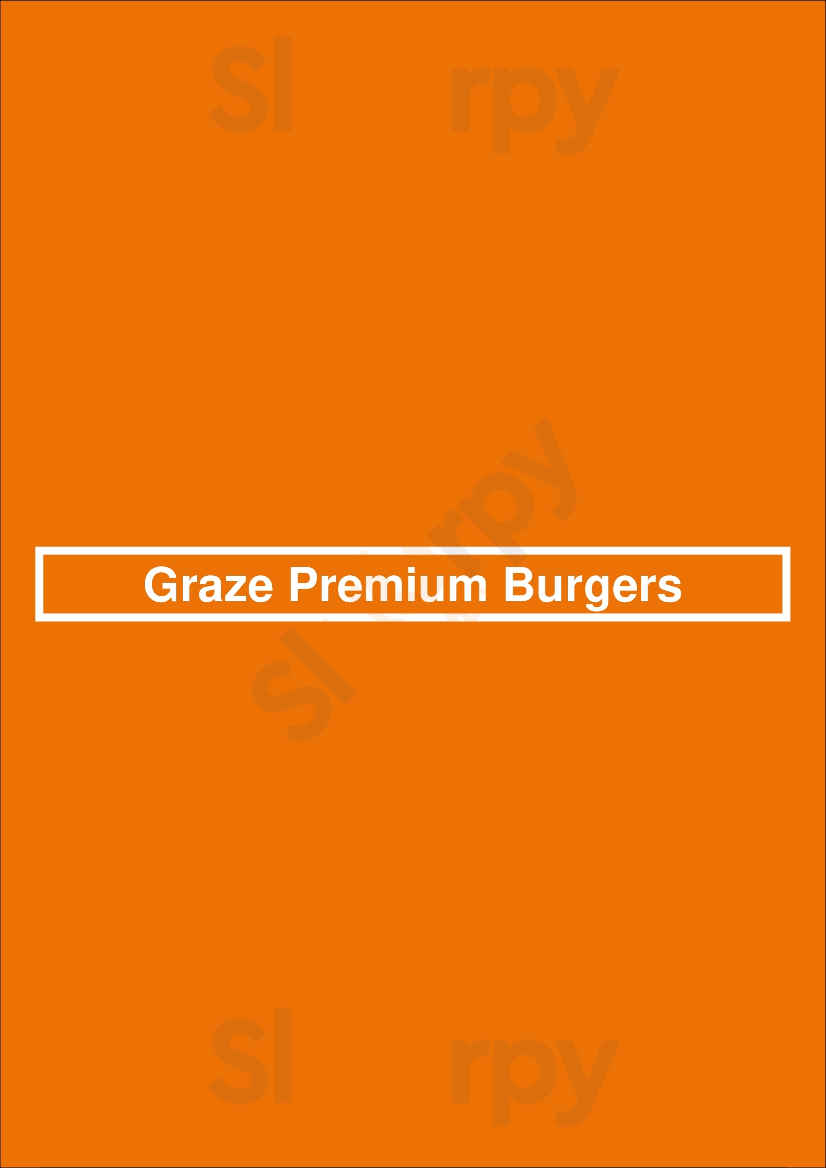 Graze Premium Burgers Tucson Menu - 1