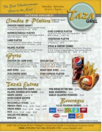 Taza Grill menu