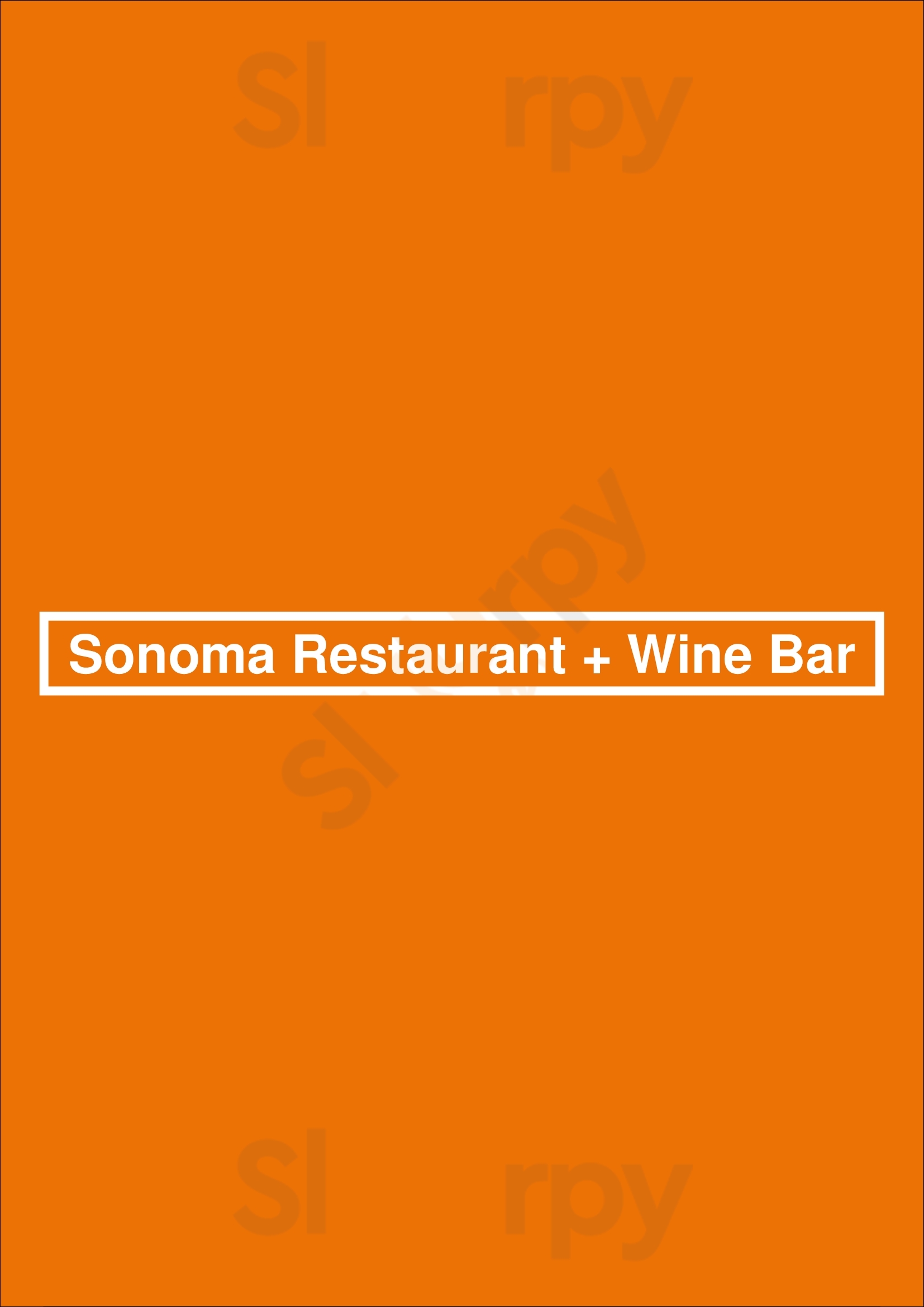 Sonoma Restaurant + Wine Bar Washington DC Menu - 1