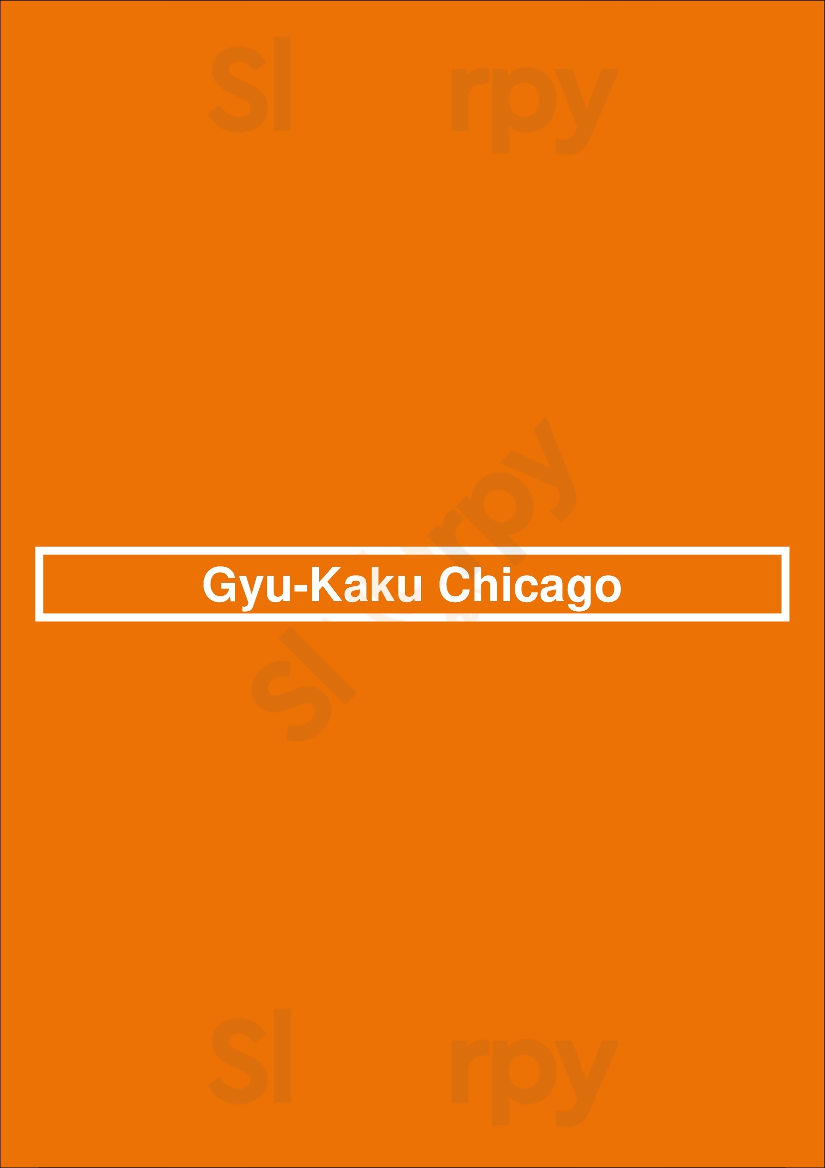 Gyu-kaku Japanese Bbq Chicago Menu - 1