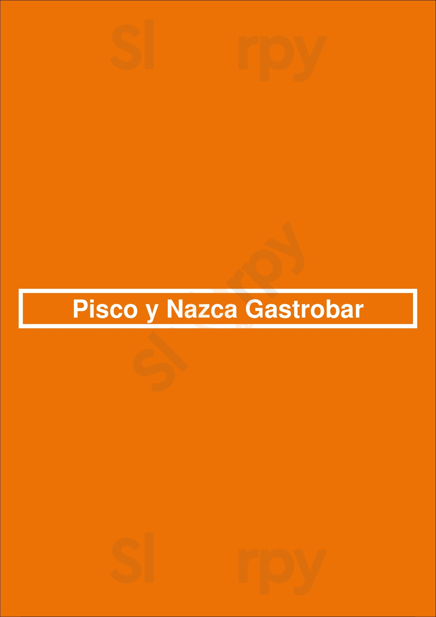 Pisco Y Nazca Washington DC Menu - 1