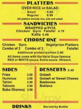 53rd & 6th Halal menu
