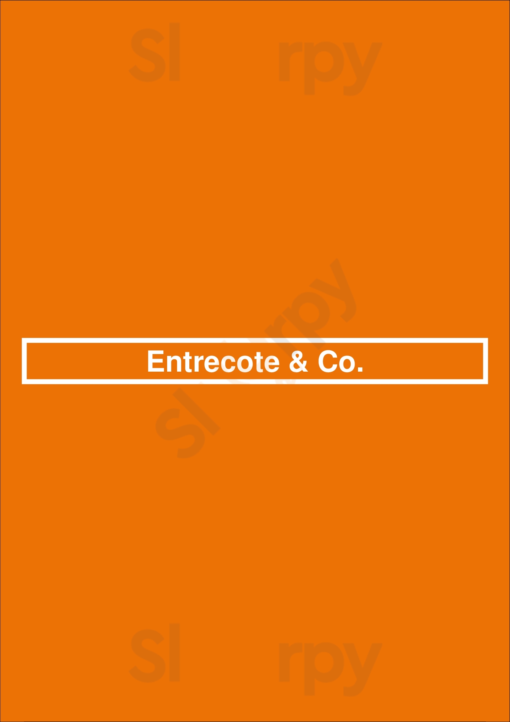 Main Menu - Entrecote & Co.